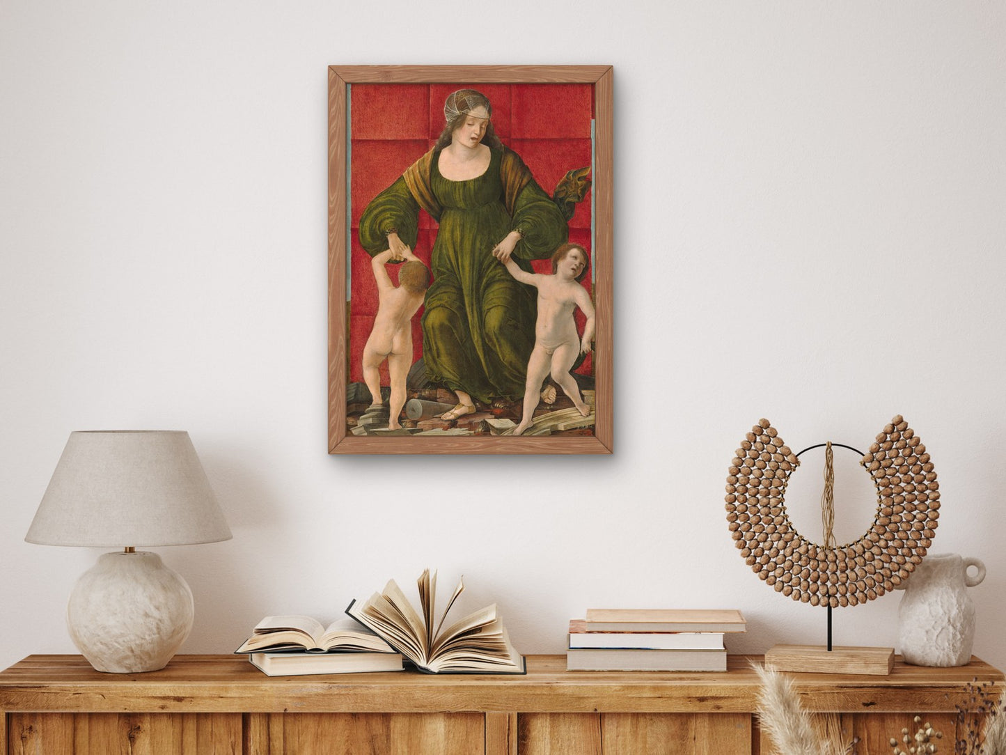 The Wife of Hasdrubal and Her Children by Ercole de' Roberti 1491, Wall Art Print, Fine Art Reproduction, Museum Quality Decor, Poster