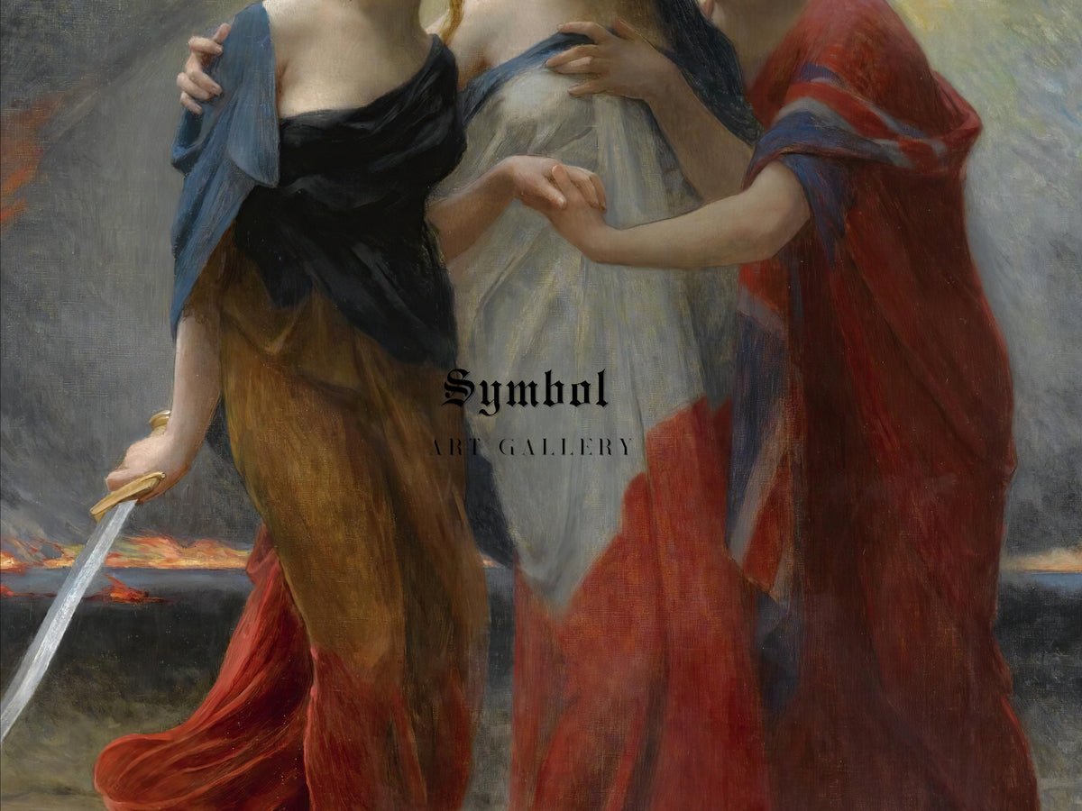Belgium, France and England before the German Invasion by Guillaume Seignac 1914, Wall Art Print, Fine Art Reproduction, Museum Quality