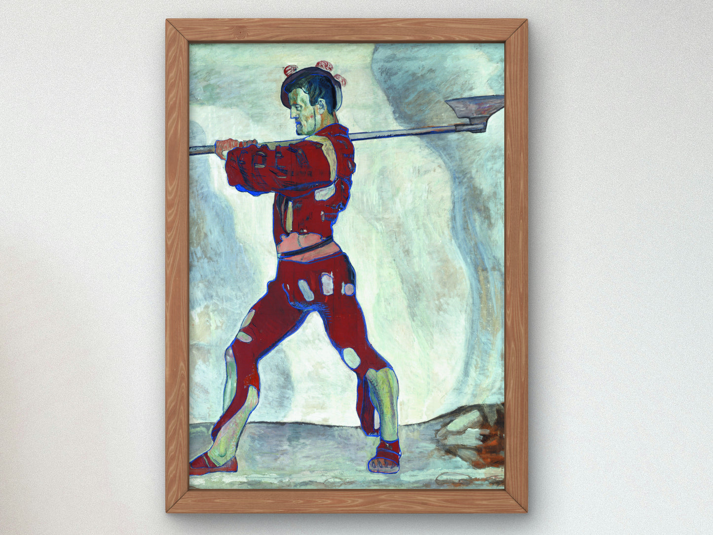Battle of Marignano Warrior by Ferdinand Hodler 1896, Wall Art Print, Fine Art Reproduction, Museum Quality Decor, Poster