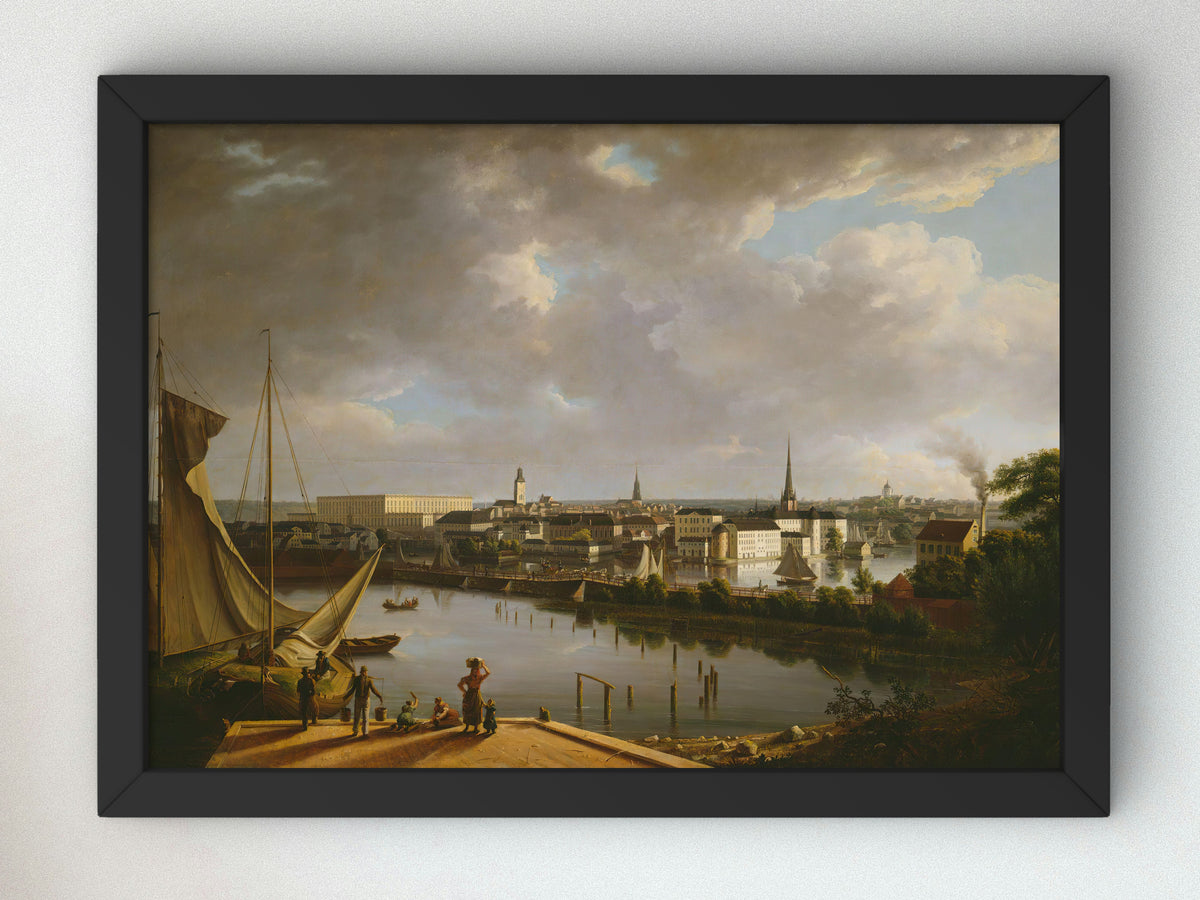 View of Stockholm by Thomas Fearnley 1824, Wall Art Print, Fine Art Reproduction, Museum Quality Decor, Poster