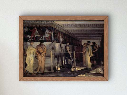Pheidias and the Frieze of the Parthenon by Lawrence Alma Tadema 1868, Wall Art Print, Fine Art Reproduction, Museum Quality Decor, Poster