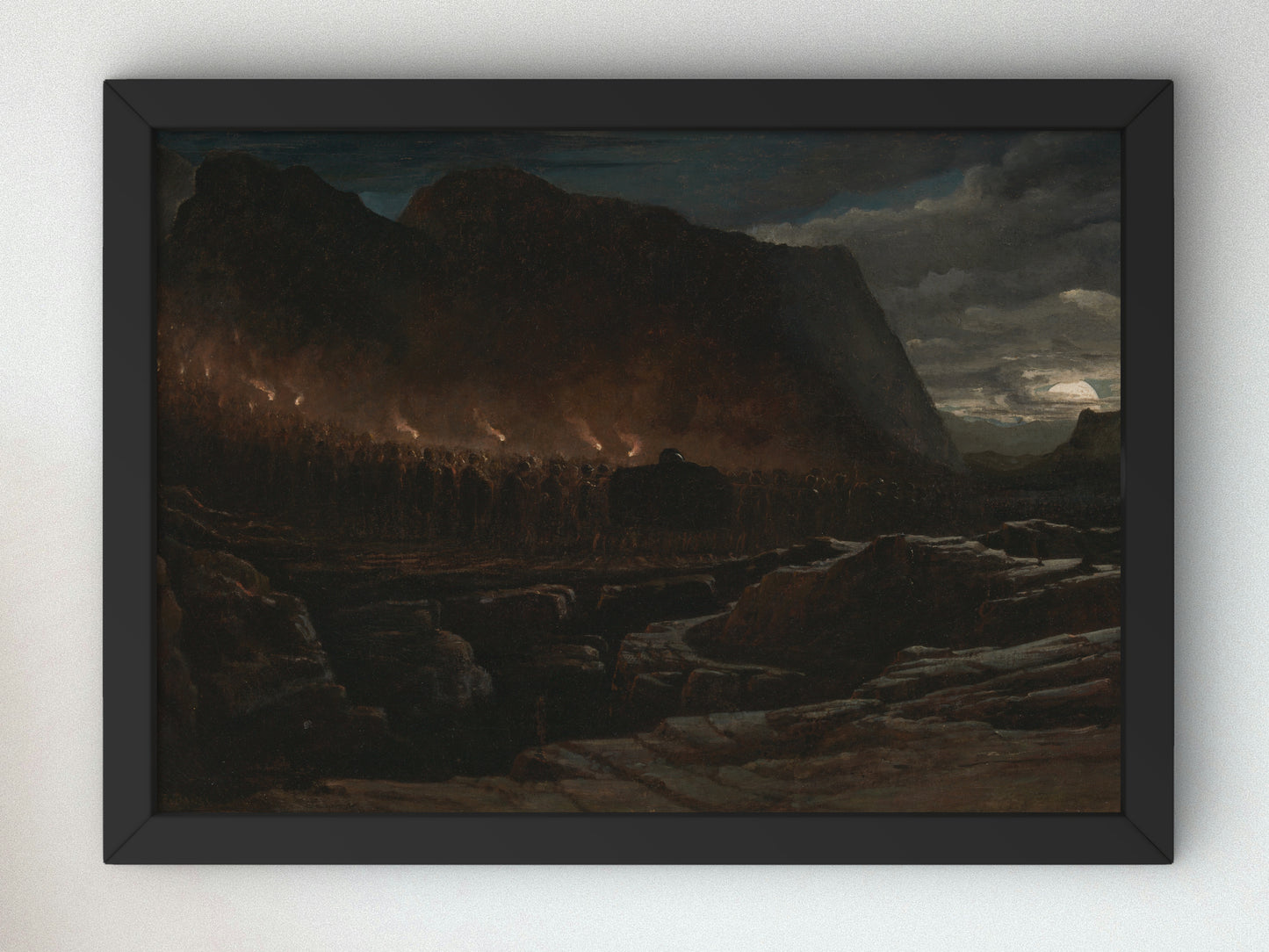 A Mountain Chieftain's Funeral by Francis Danby 1848, Wall Art Print, Fine Art Reproduction, Museum Quality Decor, Poster