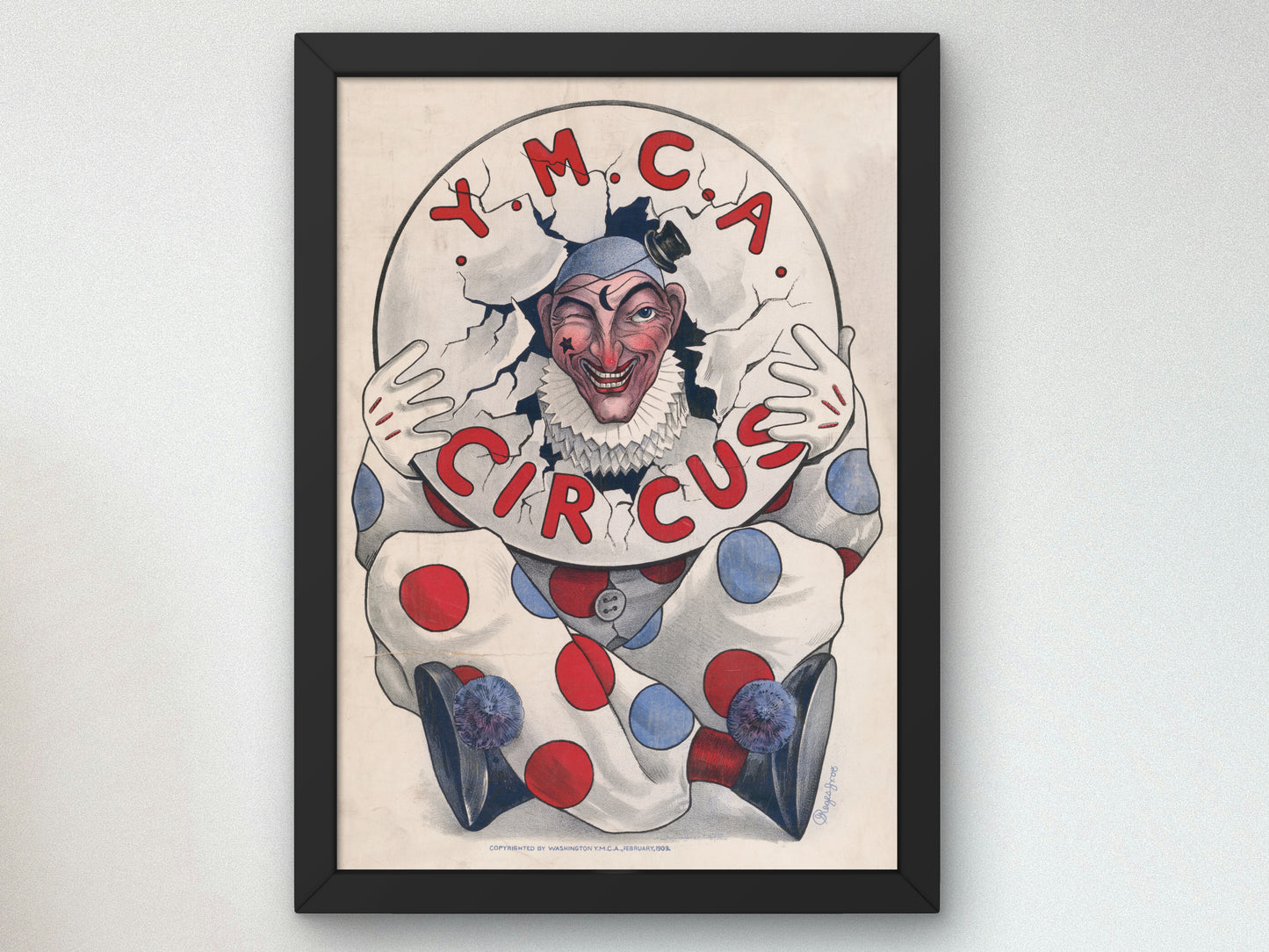 Y.M.C.A. Circus by Andrew B. Graham 1909, Wall Art Print, Fine Art Reproduction, Museum Quality Decor, Poster