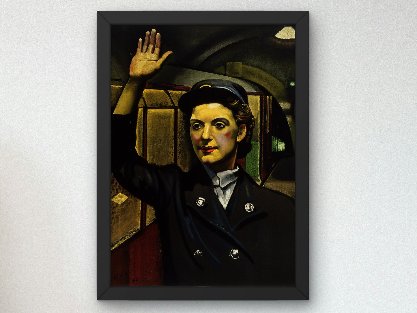 Seeing it Through Station Woman by Eric Kennington 1944, Wall Art Print, Fine Art Reproduction, Museum Quality Decor, Poster