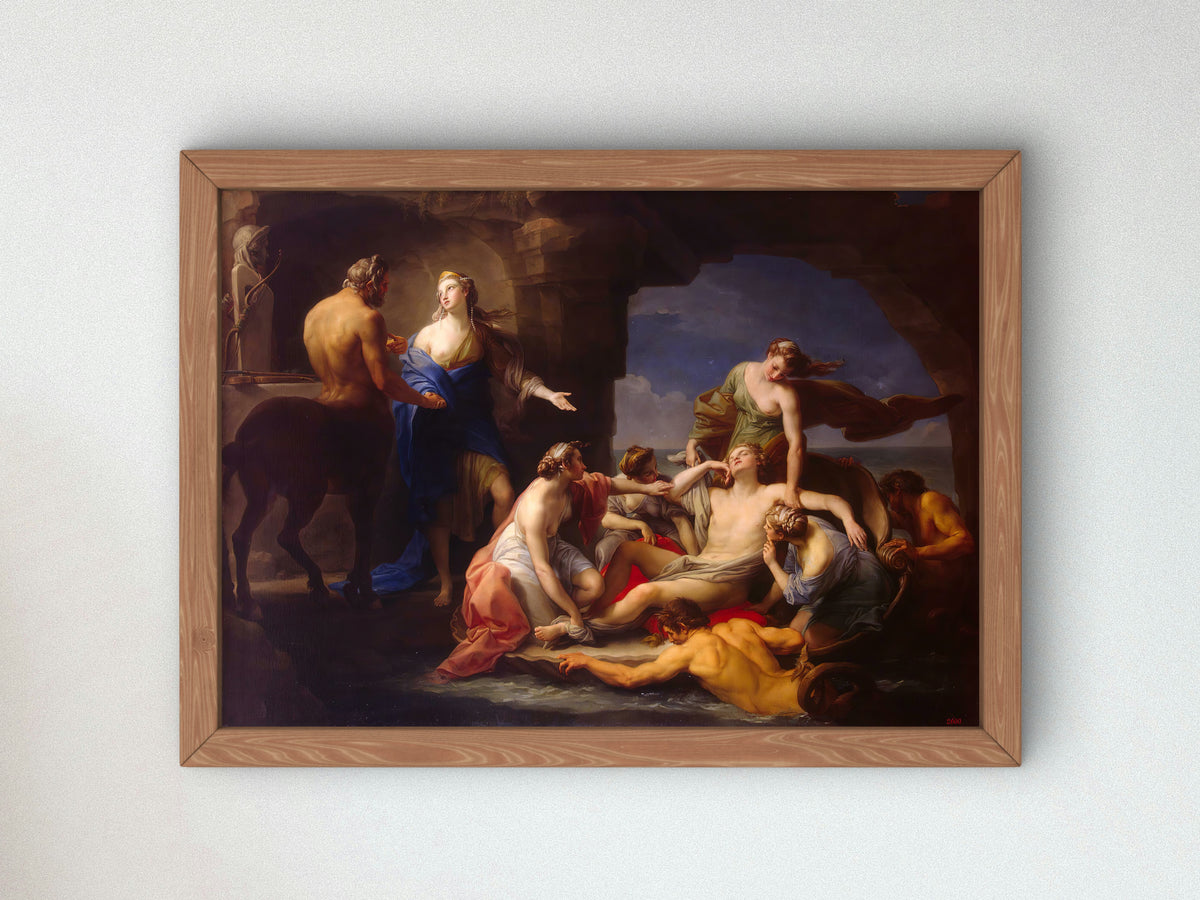 Thetis Takes Achilles from the Centaur Chiron by Pompeo Batoni 1770, Wall Art Print, Fine Art Reproduction, Museum Quality Decor, Poster