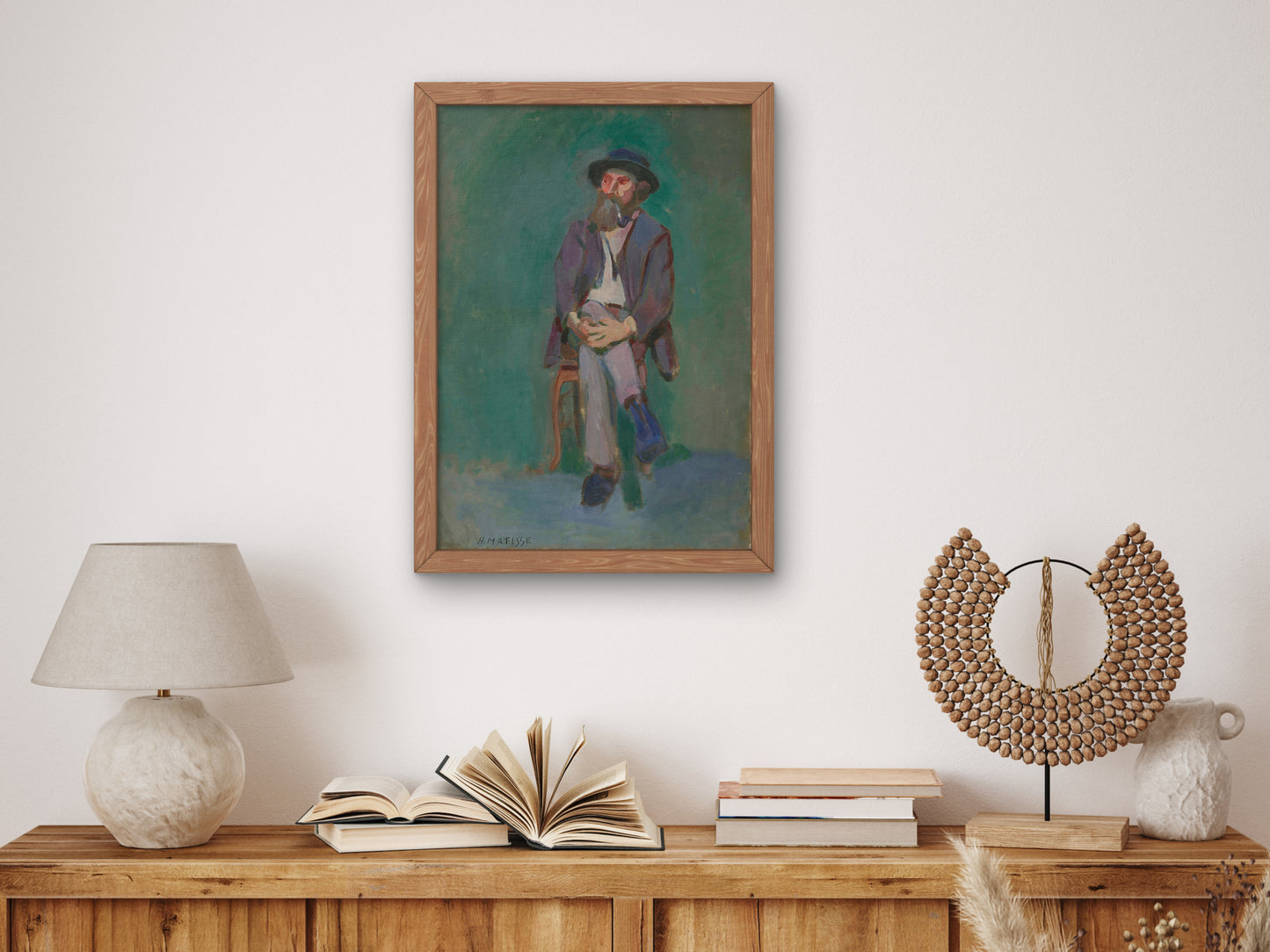 Seated Man by Henri Matisse 1900, Wall Art Print, Fine Art Reproduction, Museum Quality Decor, Poster