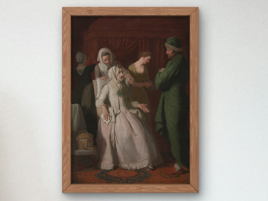The Virtuous Comforted by Sympathy by Edward Penny 1774, Wall Art Print, Fine Art Reproduction, Museum Quality Decor, Poster