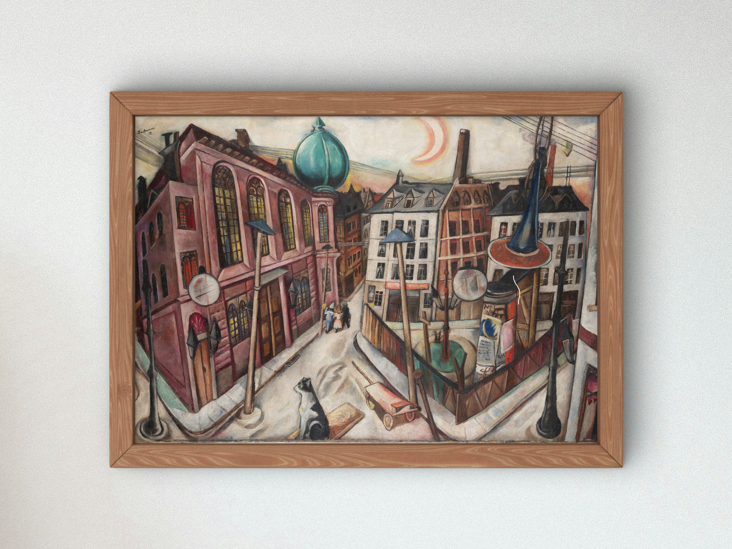 The Synagogue in Frankfurt am Main by Max Beckmann 1919, Wall Art Print, Fine Art Reproduction, Museum Quality Decor, Poster
