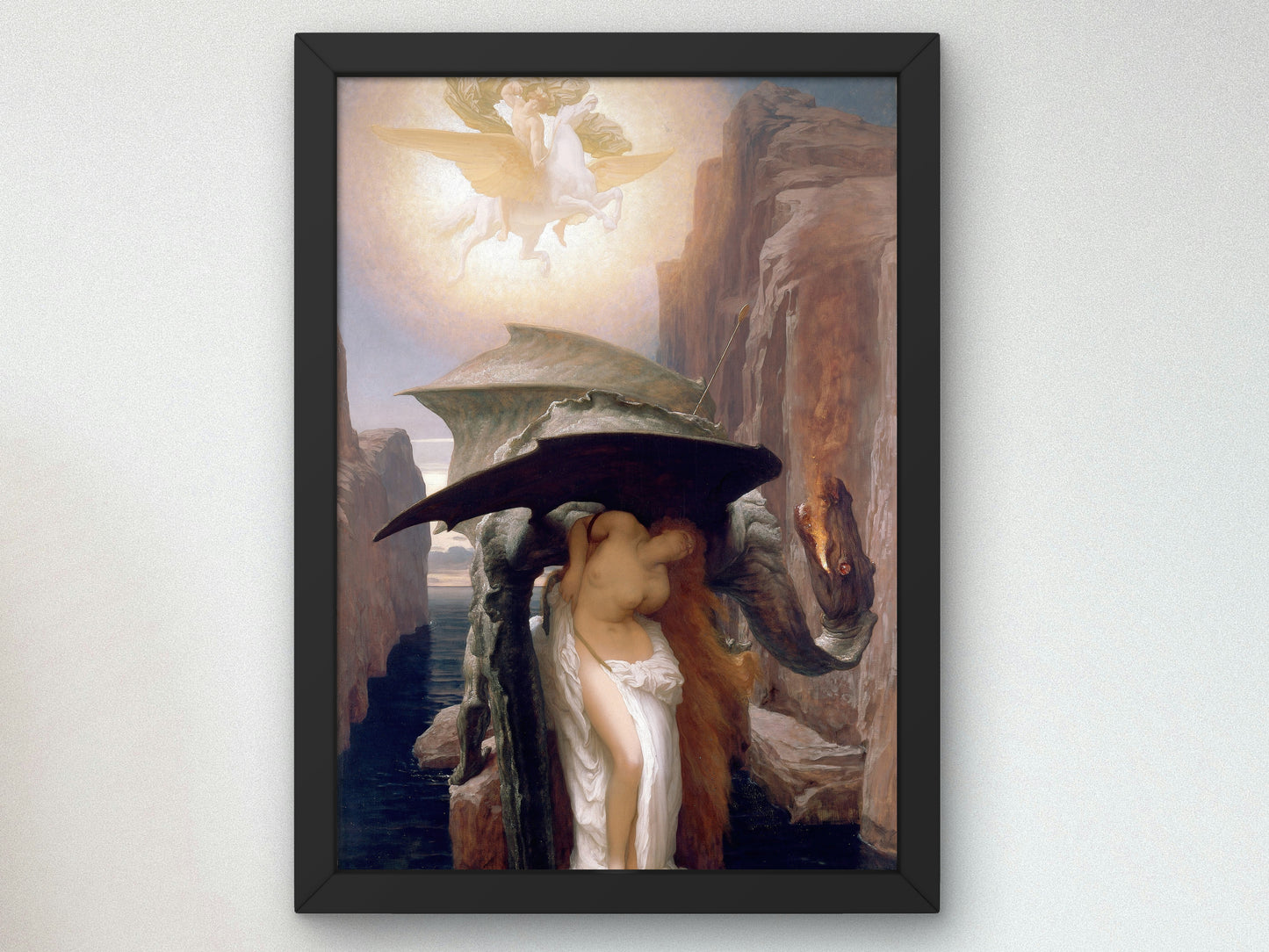 Perseus and Andromeda by Frederic Leighton 1891, Wall Art Print, Fine Art Reproduction, Museum Quality Decor, Poster