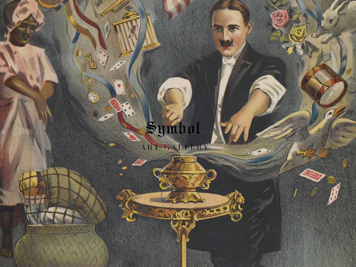 Brush the Mystic The Hindu Basket by Goes Lithography Company 1920, Wall Art Print, Fine Art Reproduction, Museum Quality Decor, Poster