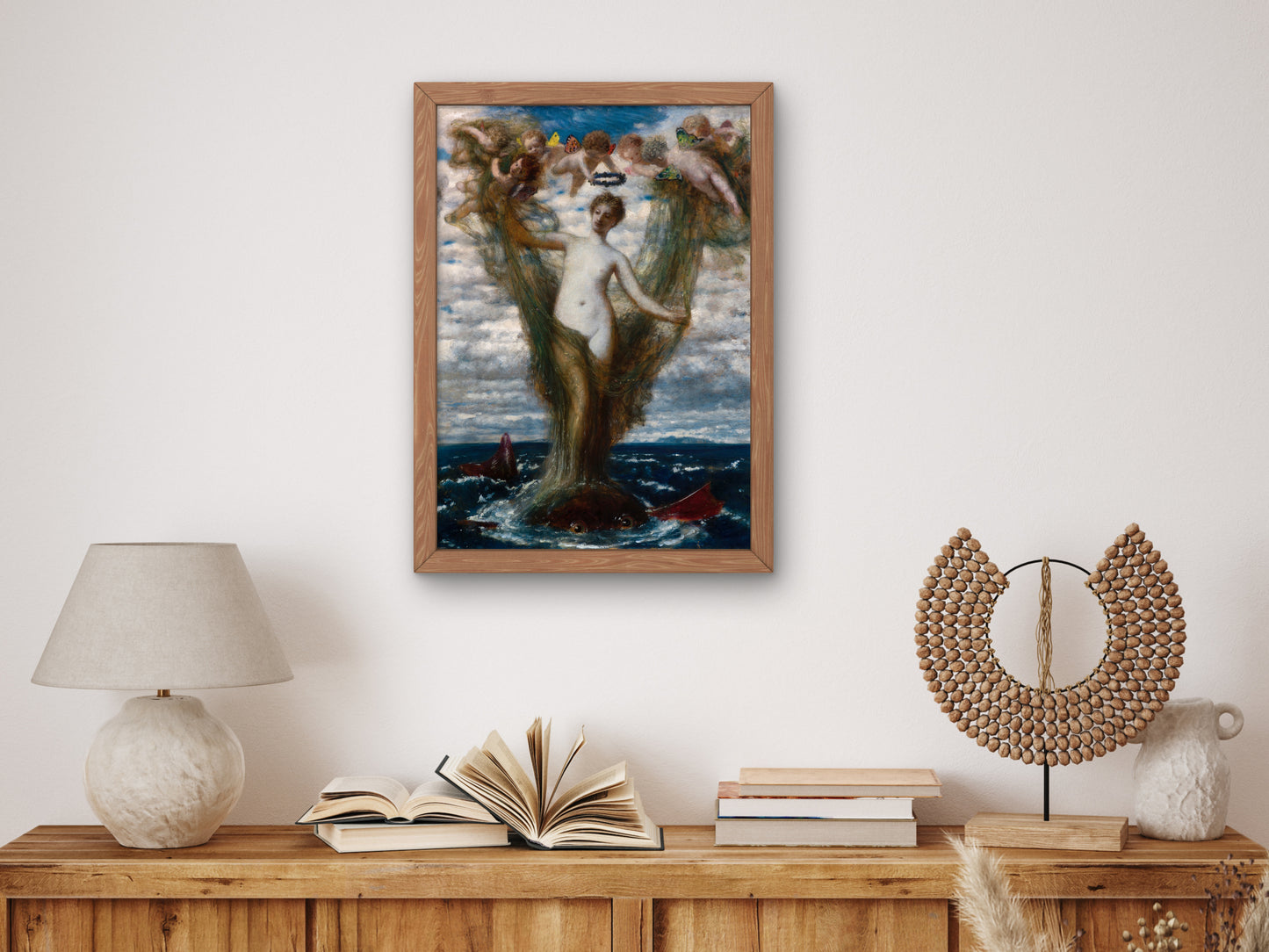 Venus Anadyomene by Arnold Böcklin 1872, Wall Art Print, Fine Art Reproduction, Museum Quality Decor, Poster
