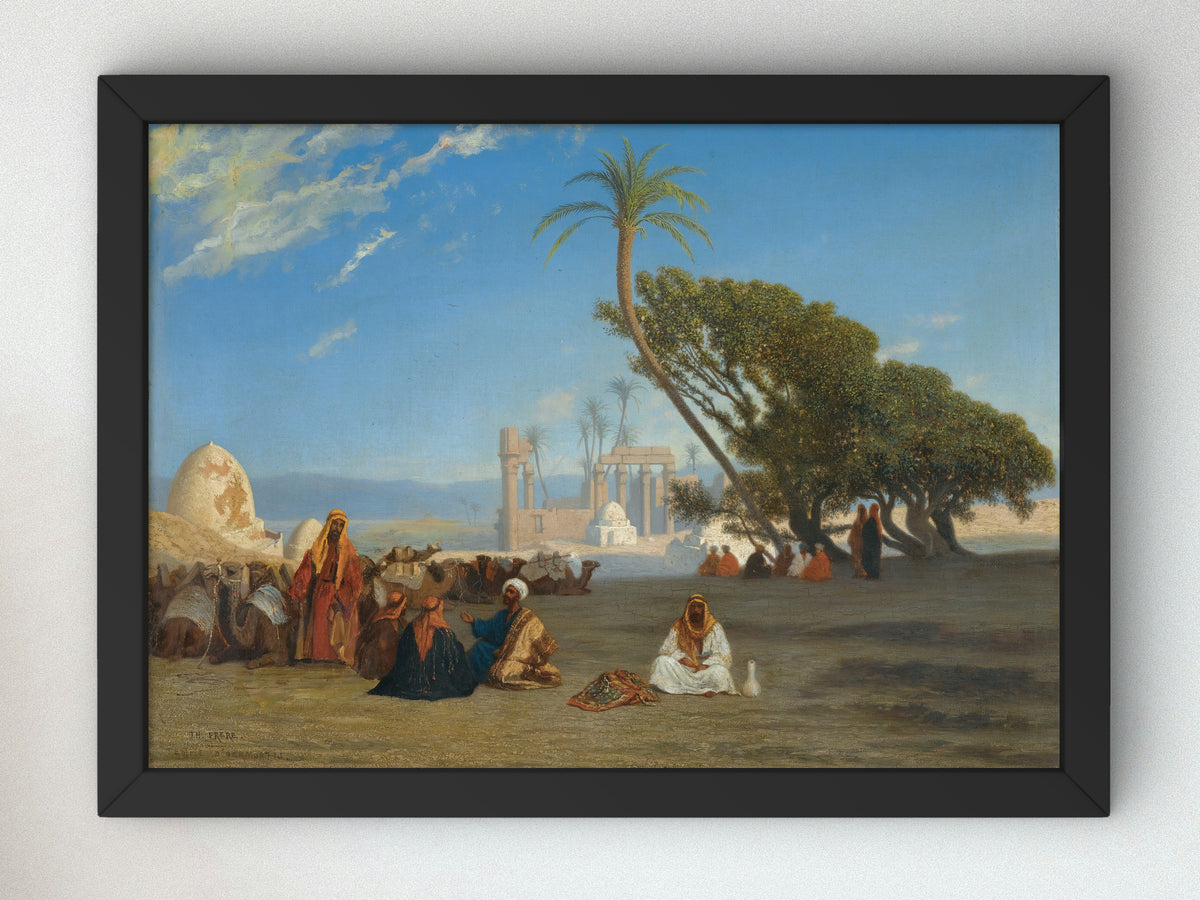 Stop in the Desert by Charles Théodore Frère, Wall Art Print, Fine Art Reproduction, Museum Quality Decor, Poster