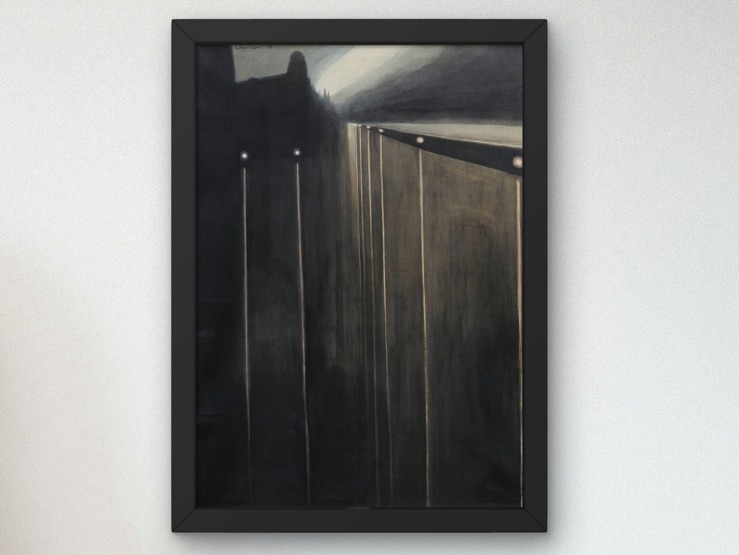 Digue d'Ostende aux Réverbères by Léon Spilliaert 1908, Wall Art Print, Fine Art Reproduction, Museum Quality Decor, Poster