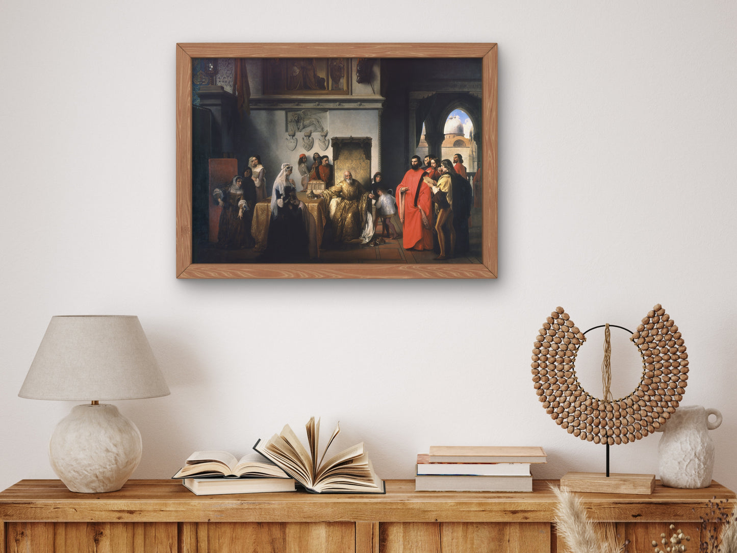 The Two Foscari by Francesco Hayez 1844, Wall Art Print, Fine Art Reproduction, Museum Quality Decor, Poster