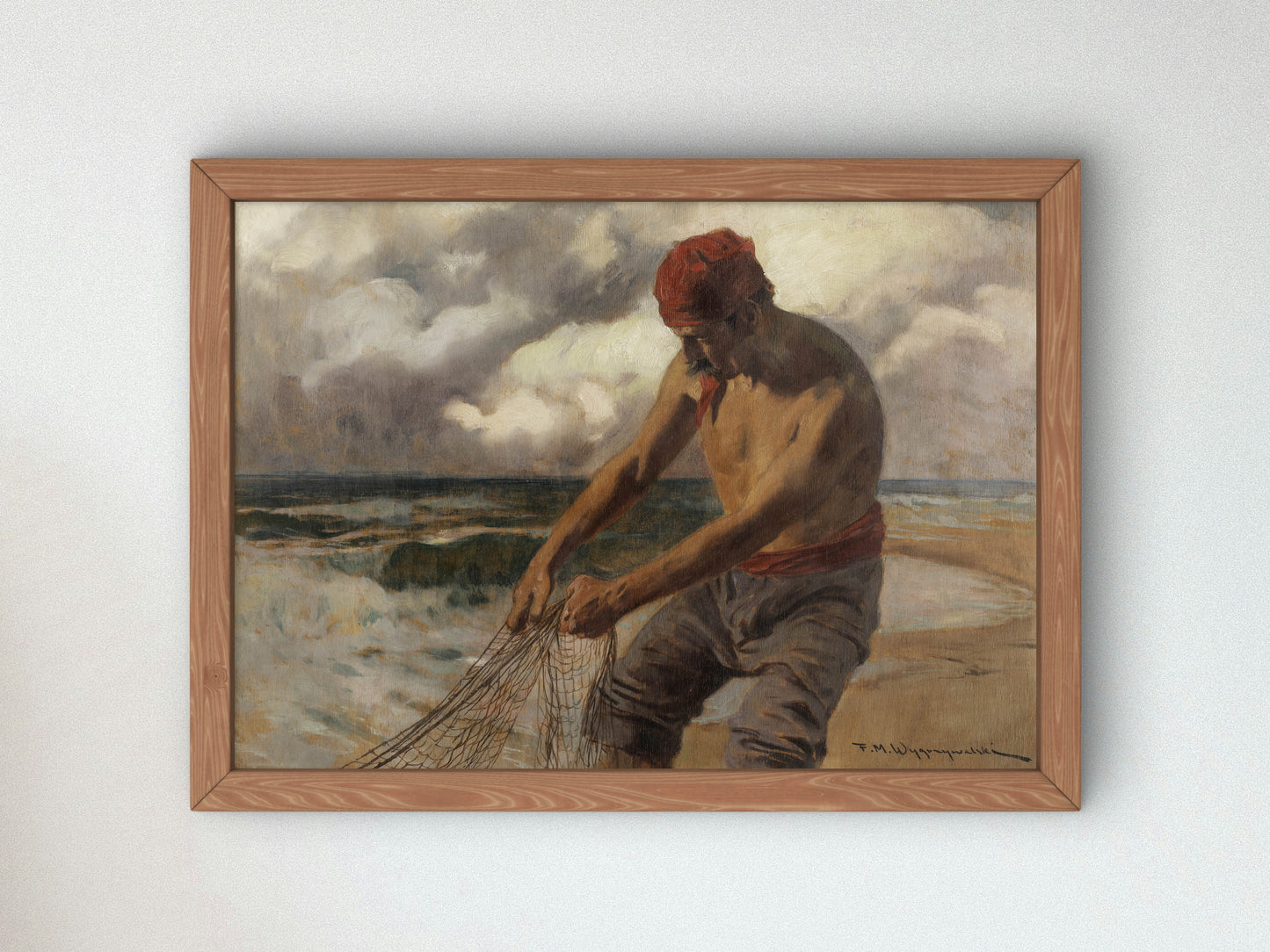 Fisherman from Capri by Feliks Michał Wygrzywalski, Wall Art Print, Fine Art Reproduction, Museum Quality Decor, Poster