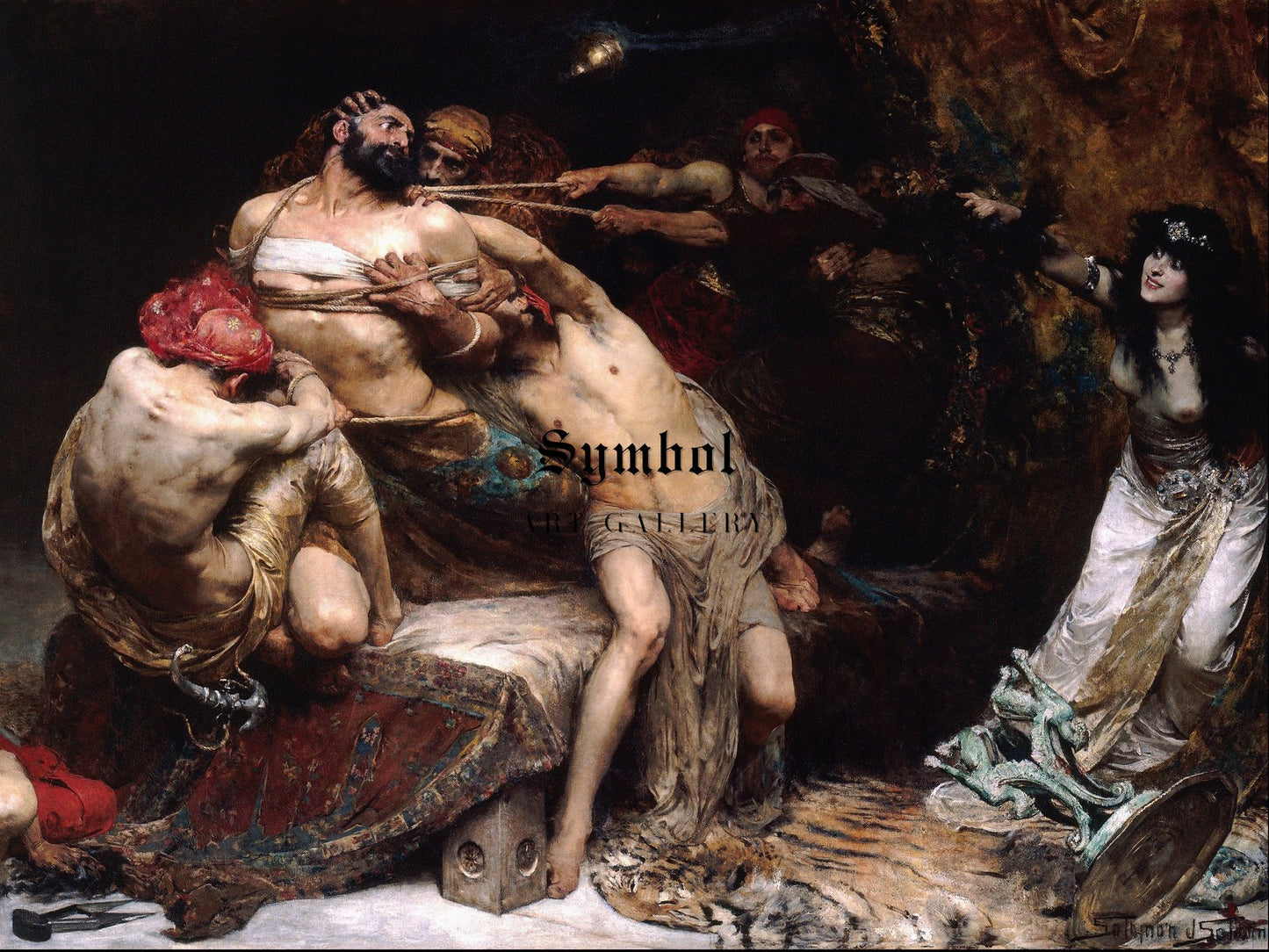 Samson by Solomon Joseph Solomon 1887, Wall Art Print, Fine Art Reproduction, Museum Quality Decor, Poster