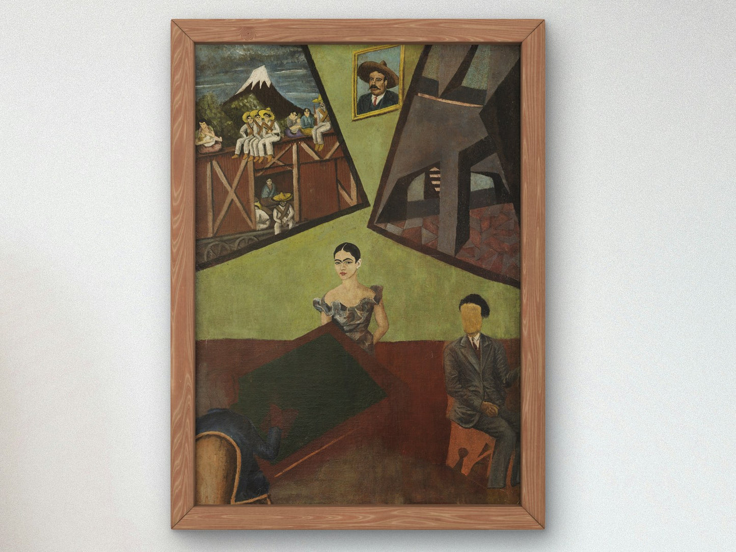 Pancho Villa and Adelita by Frida Kahlo 1927, Wall Art Print, Fine Art Reproduction, Museum Quality Decor, Poster