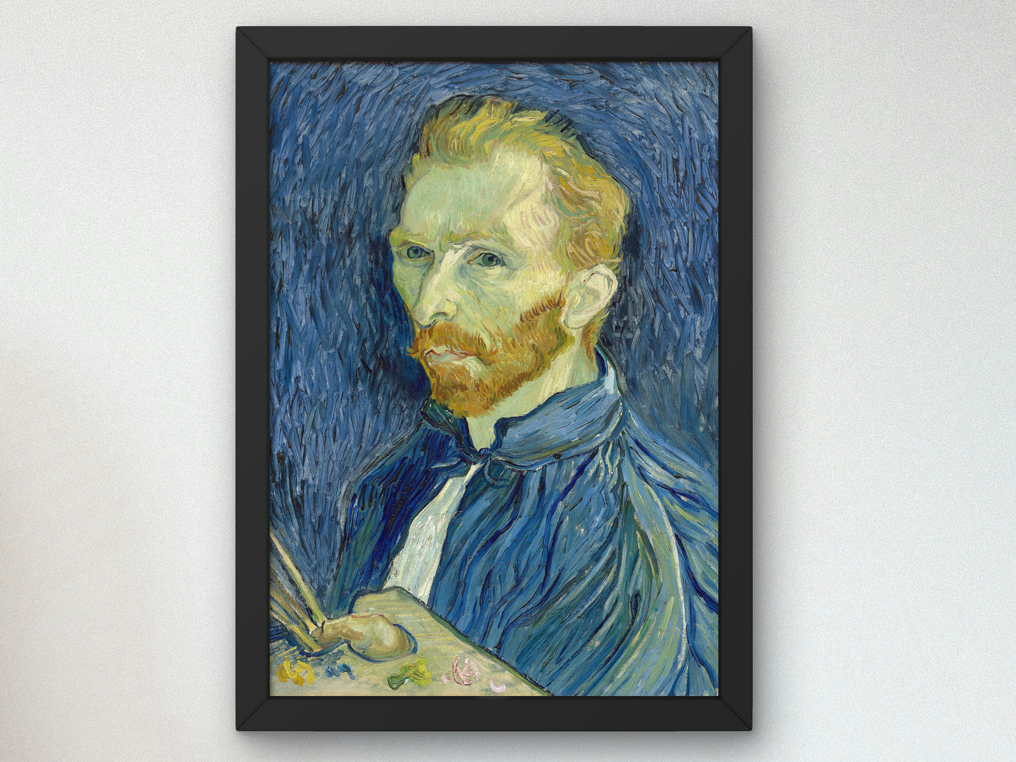 Self Portrait by Vincent van Gogh 1889, Wall Art Print, Fine Art Reproduction, Museum Quality Decor, Poster
