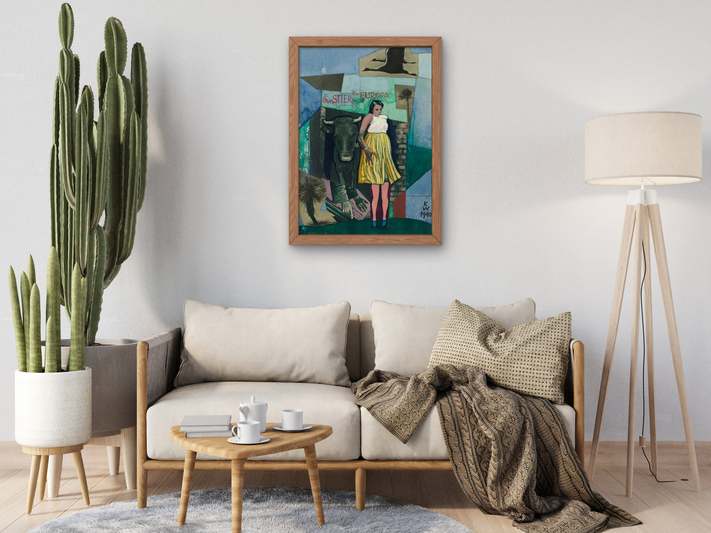 The Bull and Europa by Karl Wiener 1940, Wall Art Print, Fine Art Reproduction, Museum Quality Decor, Poster