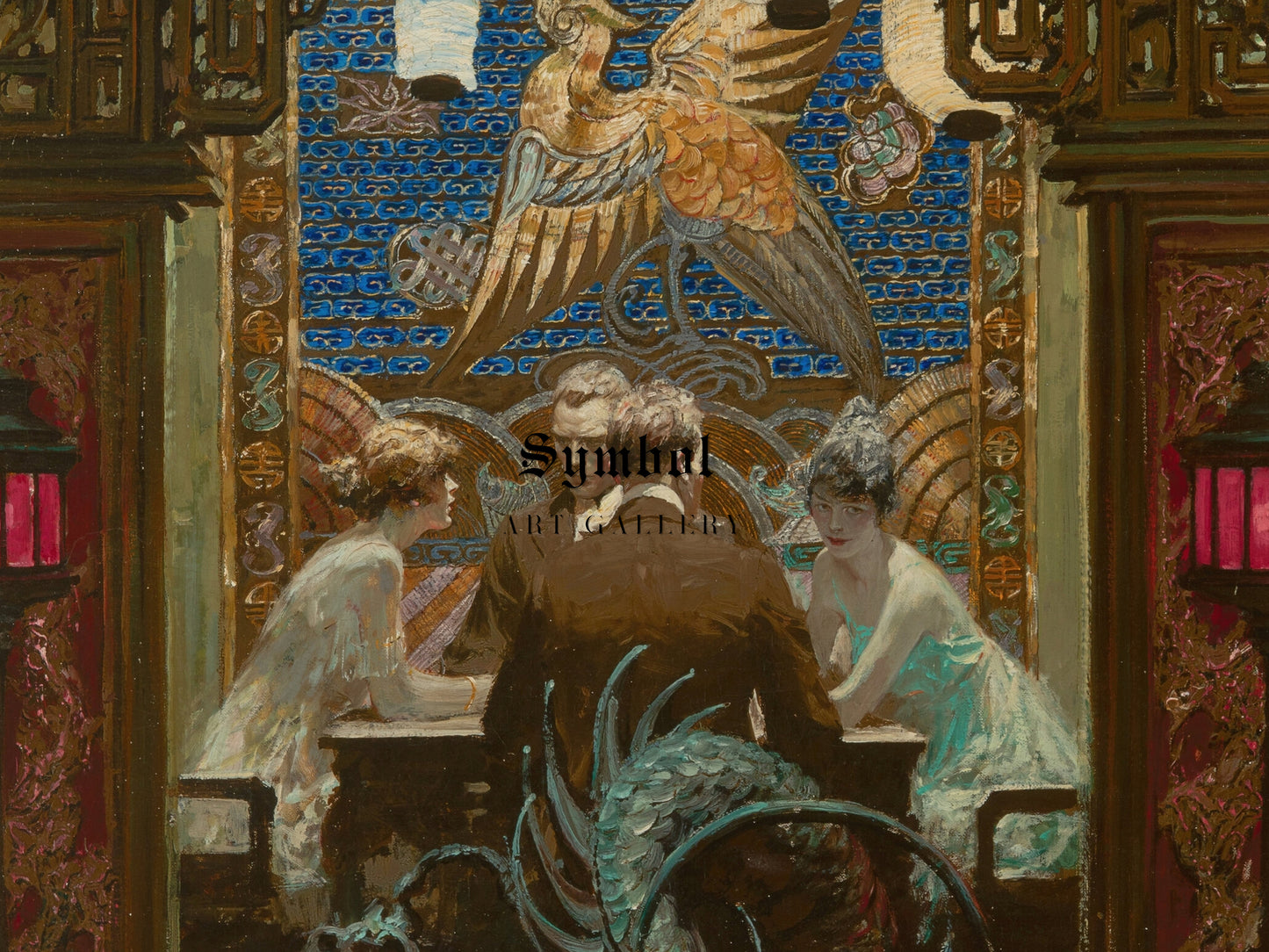 The Den of Iniquity by Dean Cornwell 1918, Wall Art Print, Fine Art Reproduction, Museum Quality Decor, Poster