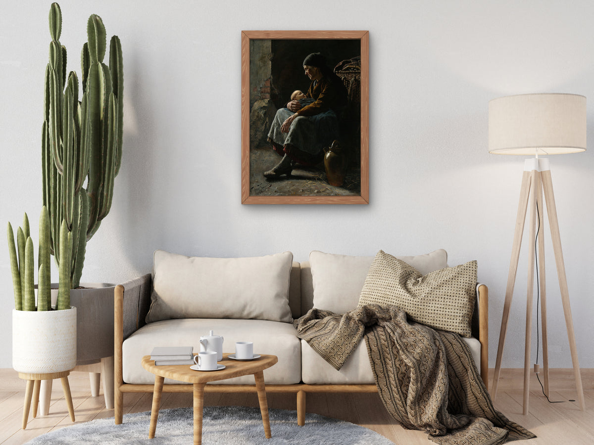 Granny's Treasure by Jan Kauzik 1885, Wall Art Print, Fine Art Reproduction, Museum Quality Decor, Poster