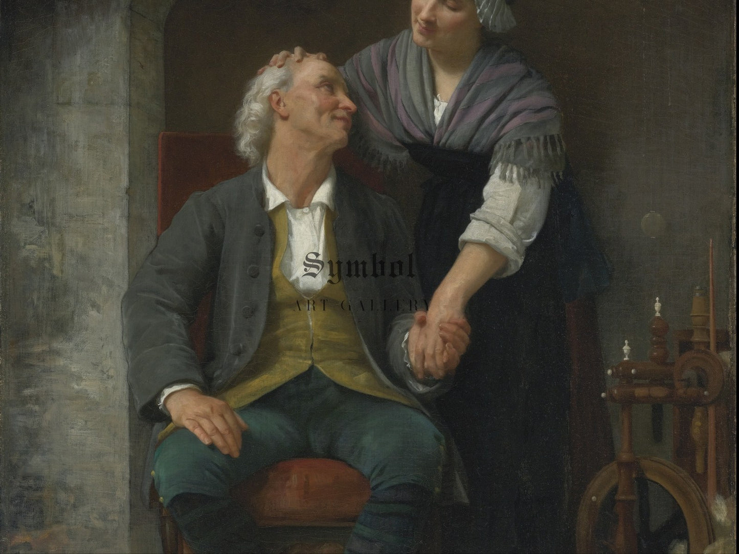 After the Engagement by Elizabeth Jane Gardner 1874, Wall Art Print, Fine Art Reproduction, Museum Quality Decor, Poster