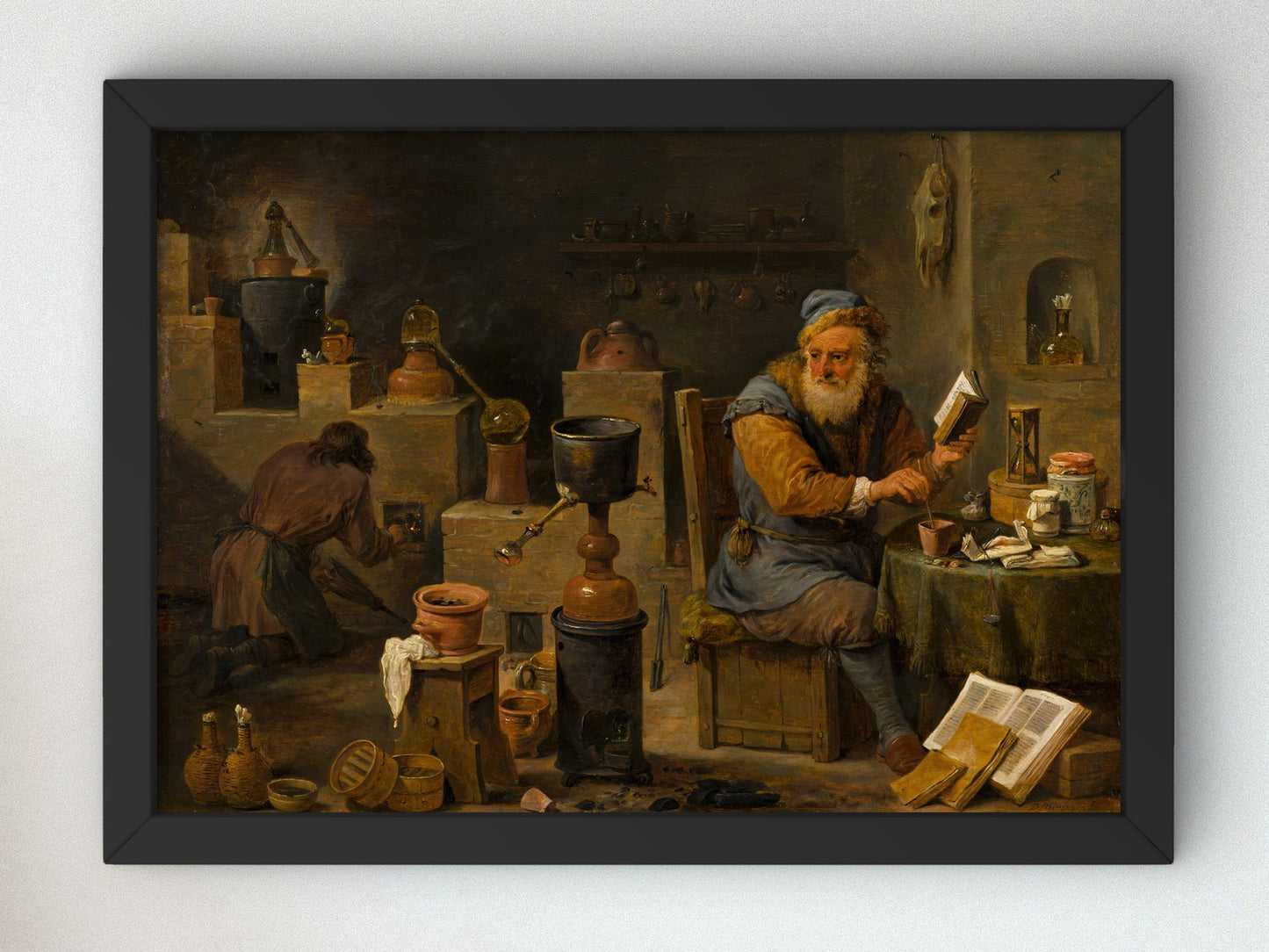 The Alchemist by David Teniers the Younger 1650, Wall Art Print, Fine Art Reproduction, Museum Quality Decor, Poster