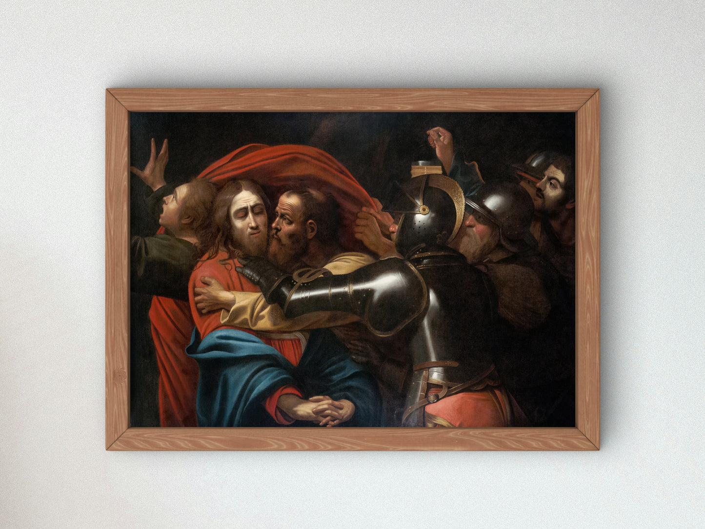 The Taking of Christ by Caravaggio 1598, Wall Art Print, Fine Art Reproduction, Museum Quality Decor, Poster