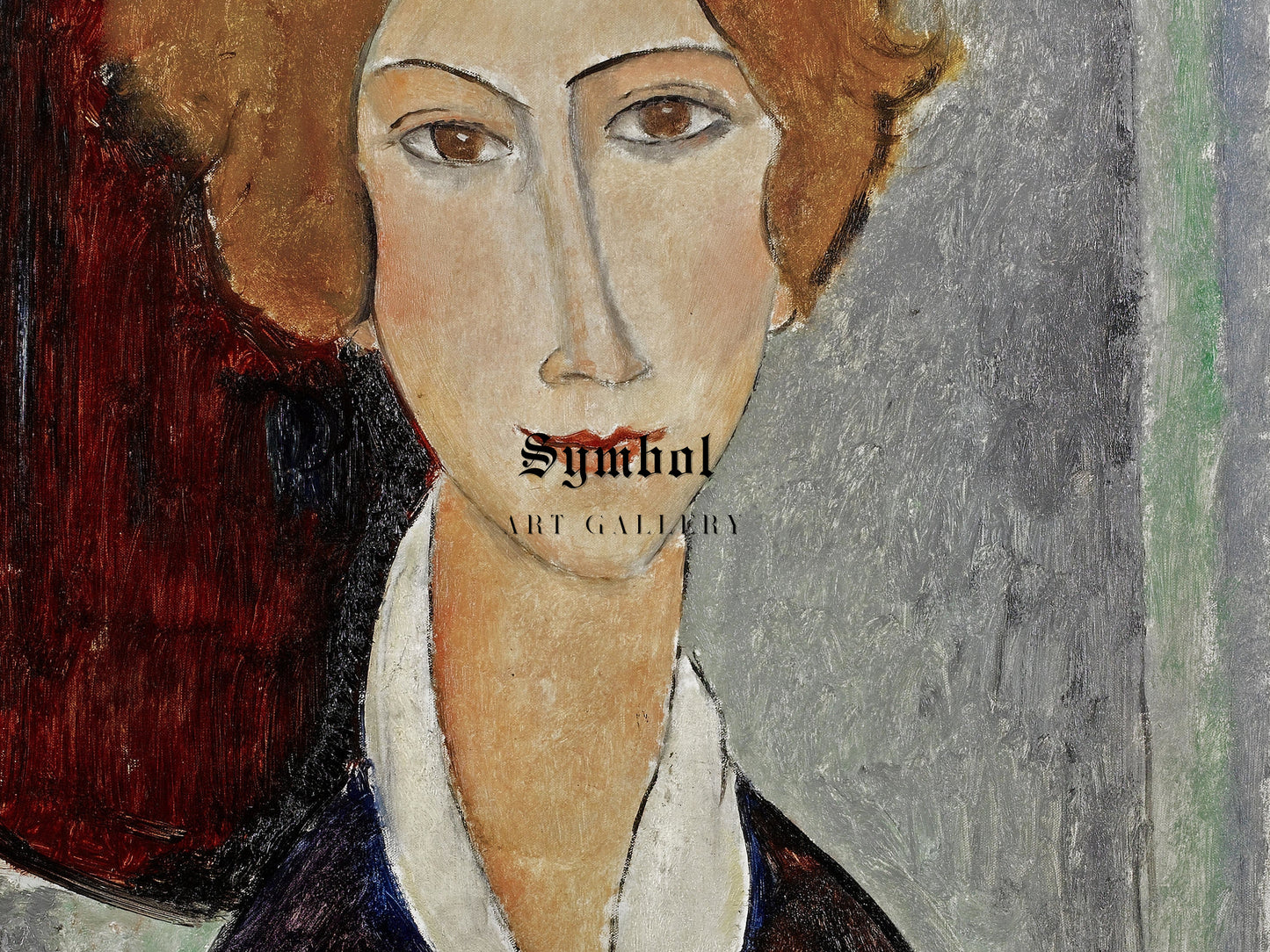 Portrait of a Woman by Amedeo Modigliani, Wall Art Print, Fine Art Reproduction, Museum Quality Decor, Poster