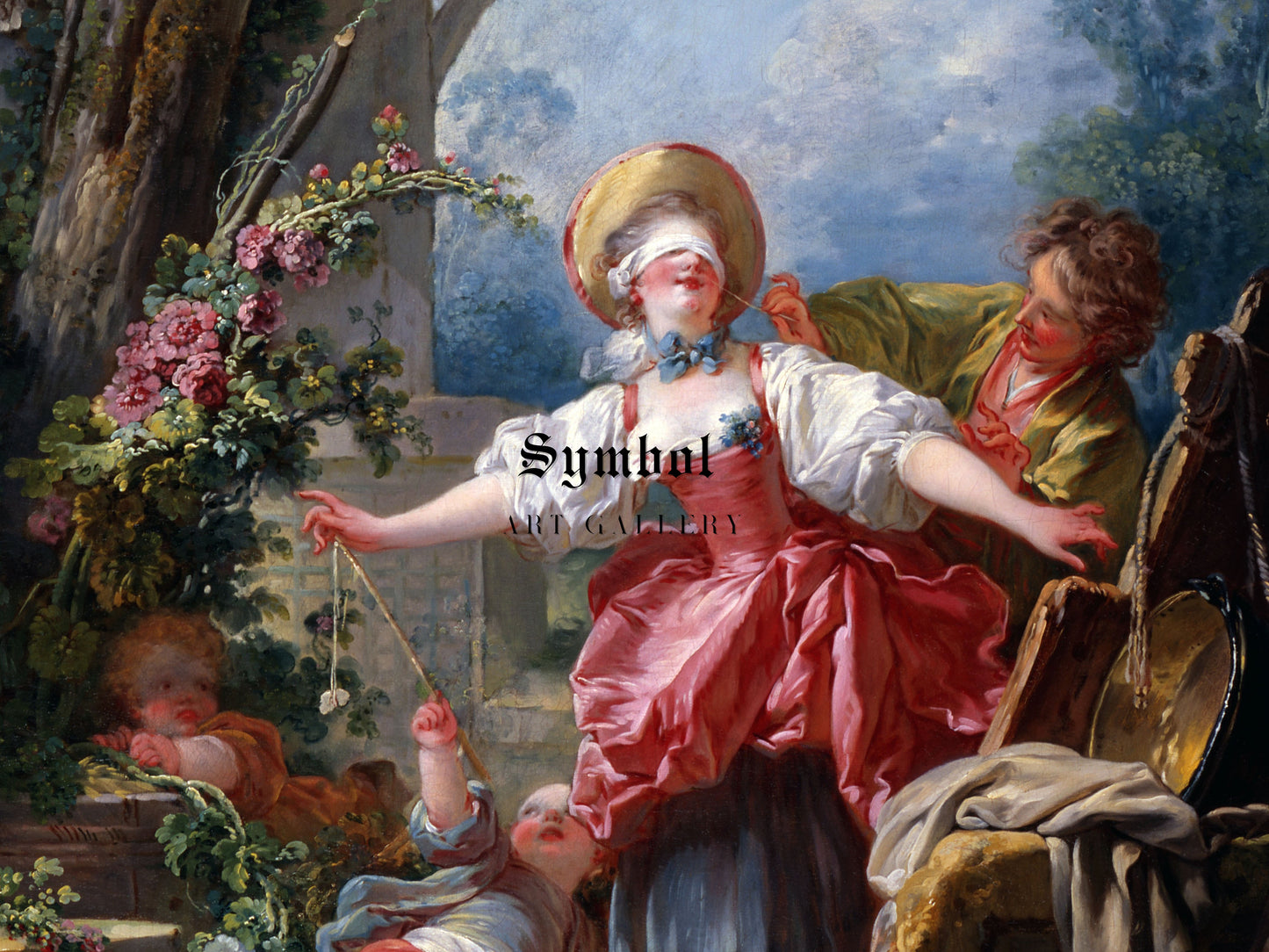 Blind Man's Buff by Jean Honoré Fragonard 1775, Wall Art Print, Fine Art Reproduction, Museum Quality Decor, Poster
