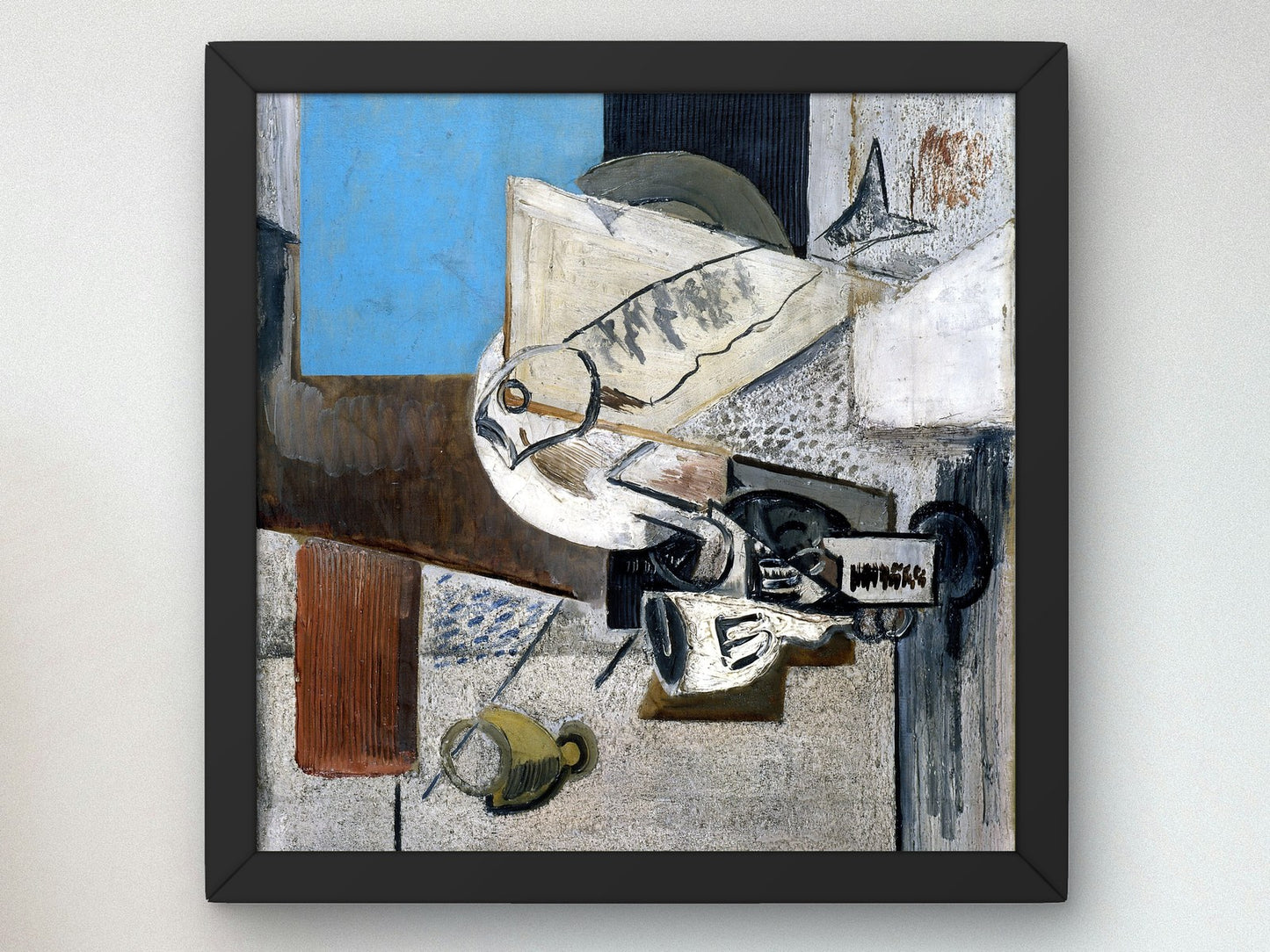 Still Life with a Pickled Herring by Emil Filla 1915, Wall Art Print, Fine Art Reproduction, Museum Quality Decor, Poster