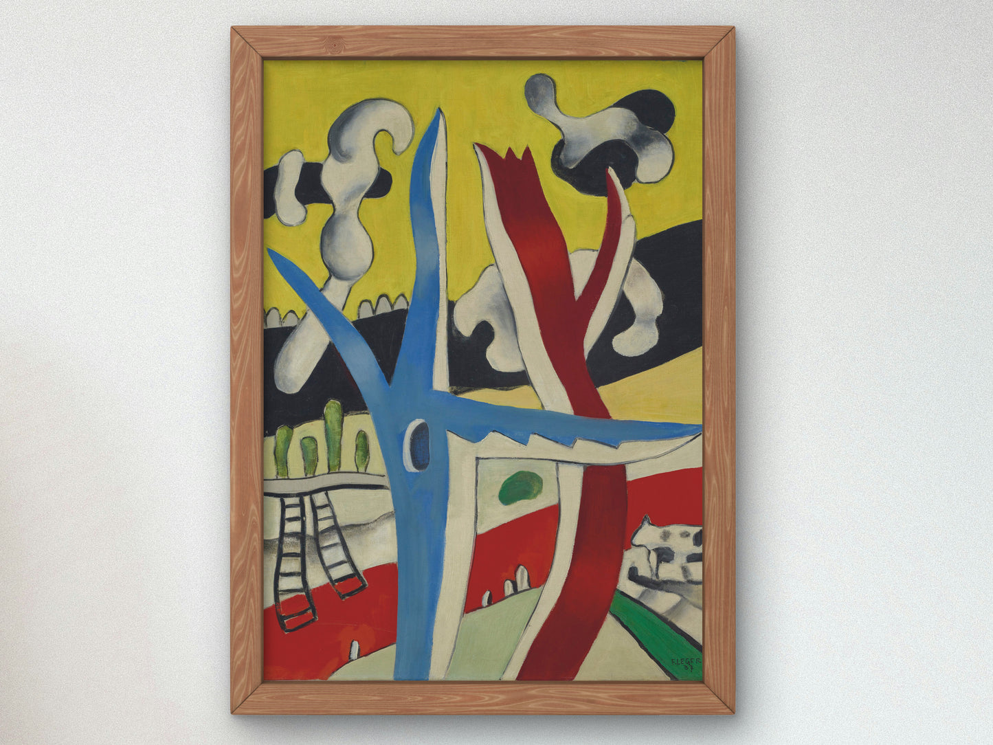 Animated Landscape by Fernand Léger 1937, Wall Art Print, Fine Art Reproduction, Museum Quality Decor, Poster