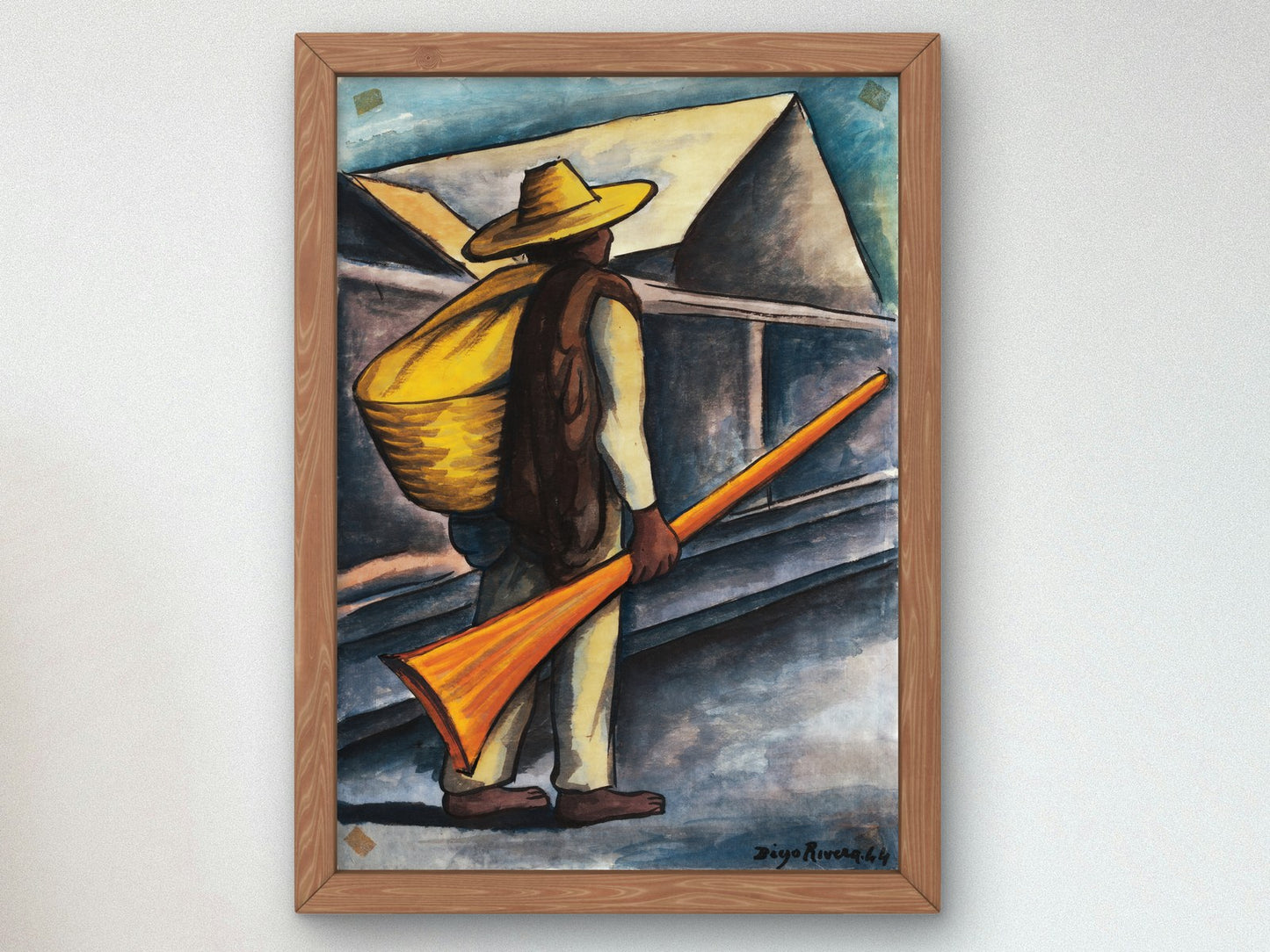 Campesino by Diego Rivera 1944, Wall Art Print, Fine Art Reproduction, Museum Quality Decor, Poster