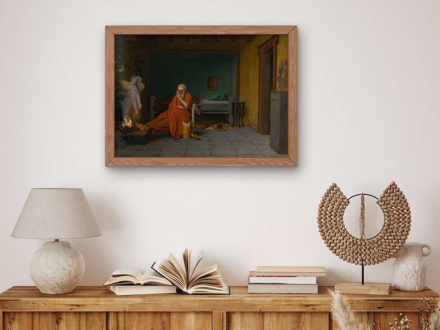 The Poet Dreams of Cupid By the Fire by Jean Léon Gérôme, Wall Art Print, Fine Art Reproduction, Museum Quality Decor, Poster
