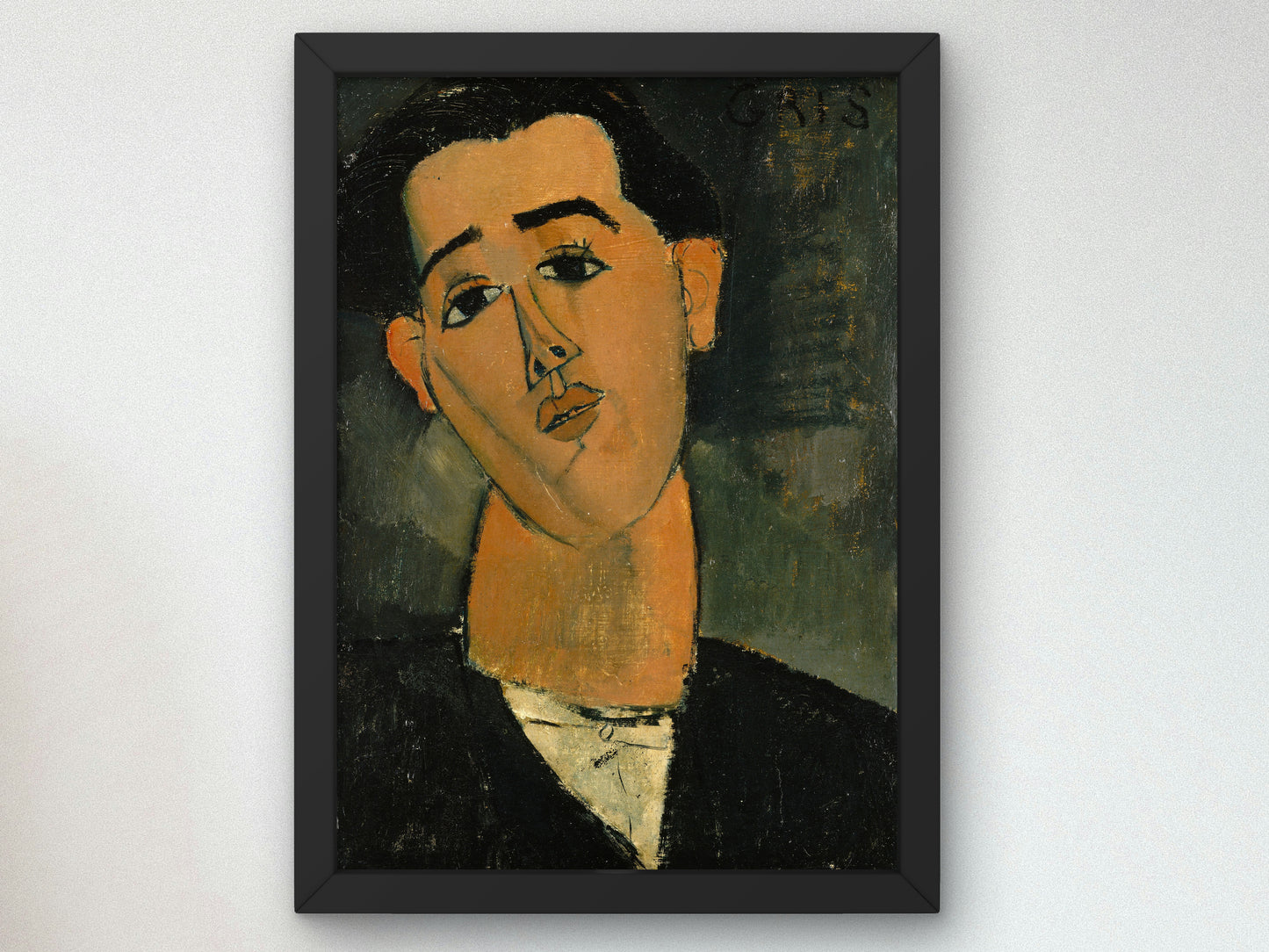 Portrait of Juan Gris by Amedeo Modigliani 1915, Wall Art Print, Fine Art Reproduction, Museum Quality Decor, Poster