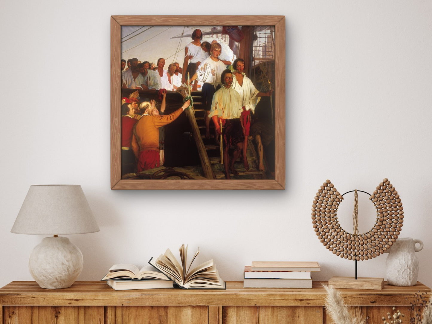 Juan Sebastián Elcano Returning to Seville in 1522 by Elías Salaverría 1945, Wall Art Print, Fine Art Reproduction, Museum Quality Decor