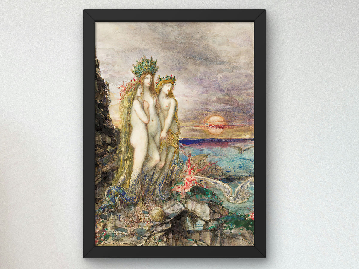 The Sirens by Gustave Moreau 1882, Wall Art Print, Fine Art Reproduction, Museum Quality Decor, Poster