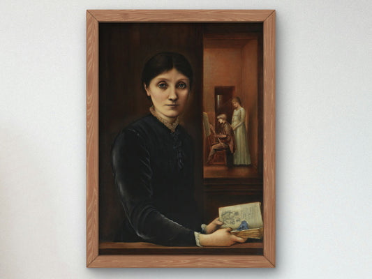 Portrait of Georgiana by Edward Coley Burne Jones 1870, Wall Art Print, Fine Art Reproduction, Museum Quality Decor, Poster
