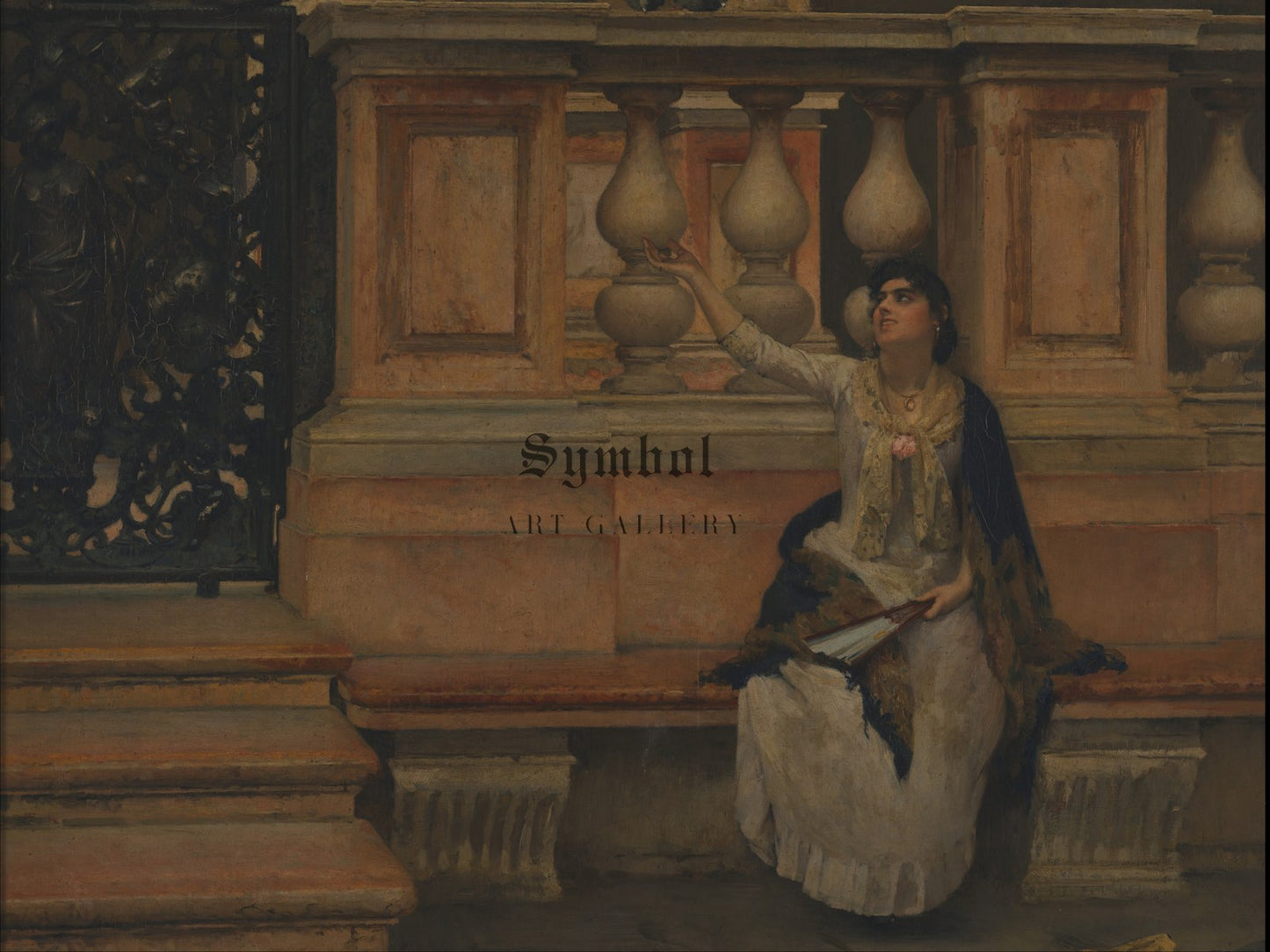 Lady with Pigeons by Dominik Skutecký 1894, Wall Art Print, Fine Art Reproduction, Museum Quality Decor, Poster