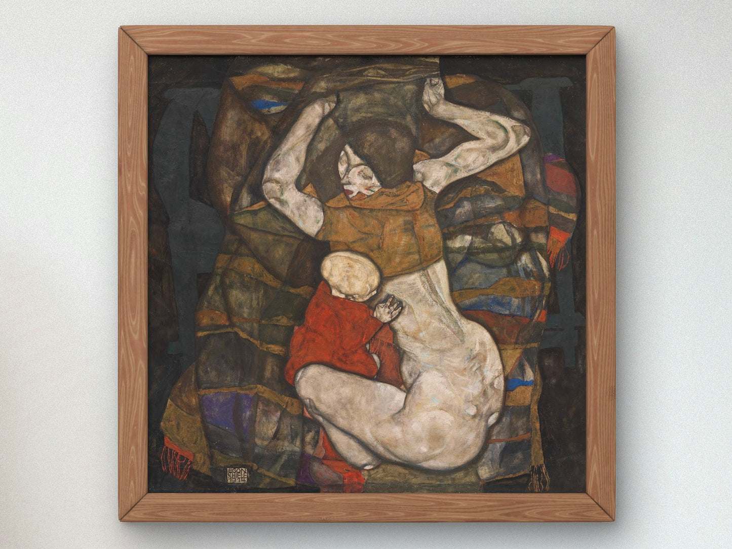 Young Mother by Egon Schiele 1914, Wall Art Print, Fine Art Reproduction, Museum Quality Decor, Poster