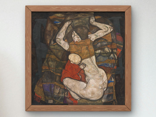 Young Mother by Egon Schiele 1914, Wall Art Print, Fine Art Reproduction, Museum Quality Decor, Poster