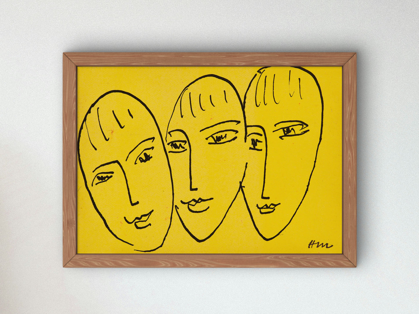 Trois visages by Henri Matisse 1951, Wall Art Print, Fine Art Reproduction, Museum Quality Decor, Poster