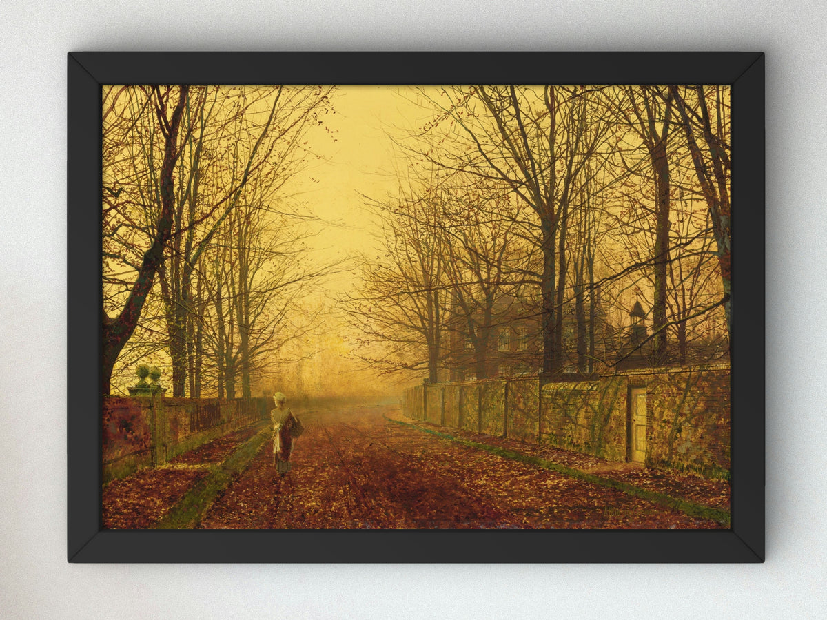 A Golden Idyll by John Atkinson Grimshaw, Wall Art Print, Fine Art Reproduction, Museum Quality Decor, Poster