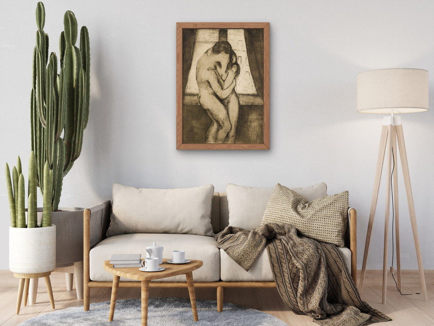 The Kiss by Edvard Munch 1895, Wall Art Print, Fine Art Reproduction, Museum Quality Decor, Poster