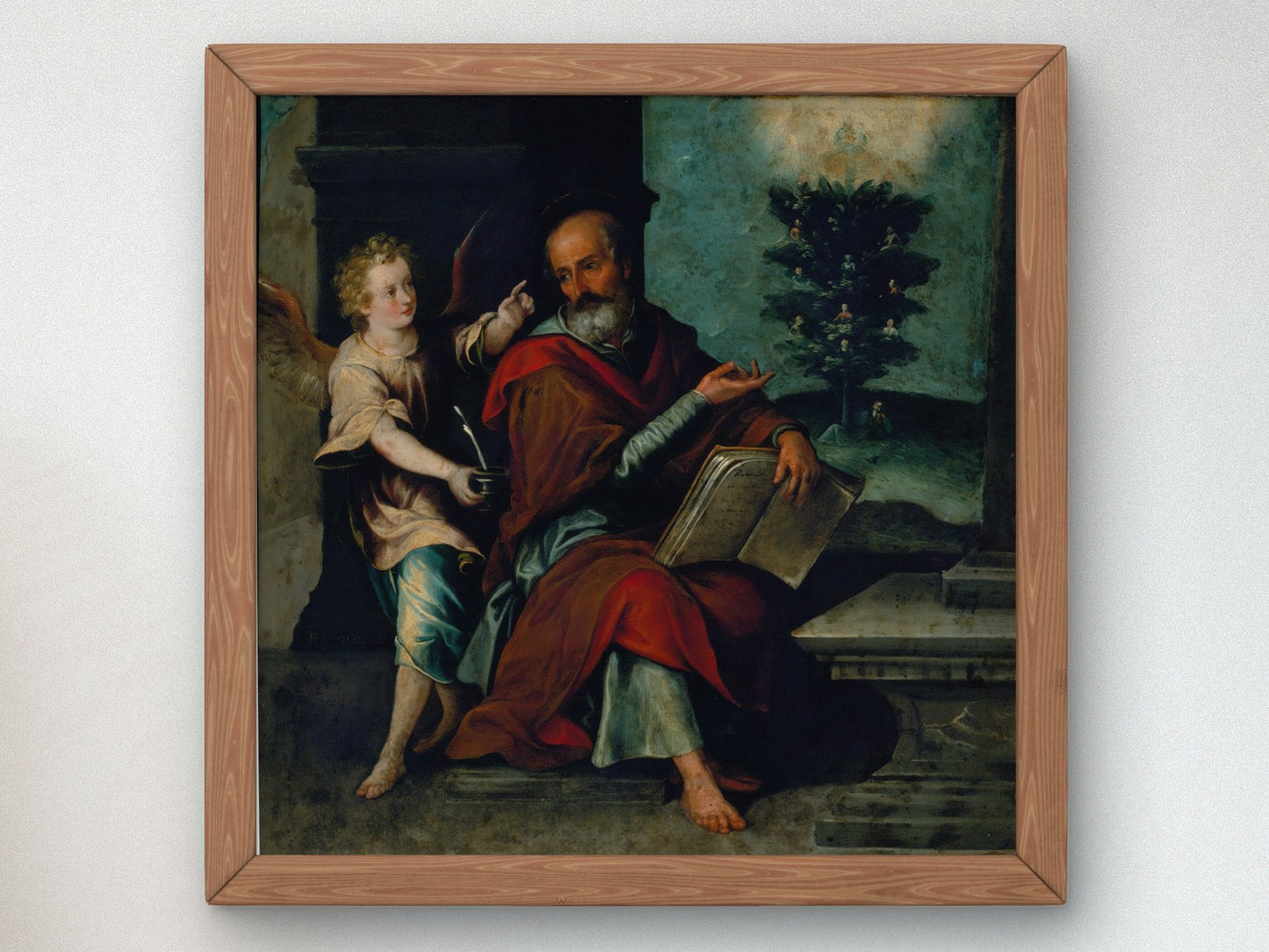 Saint Matthew by Baltazar de Echave Ibia 1620, Wall Art Print, Fine Art Reproduction, Museum Quality Decor, Poster