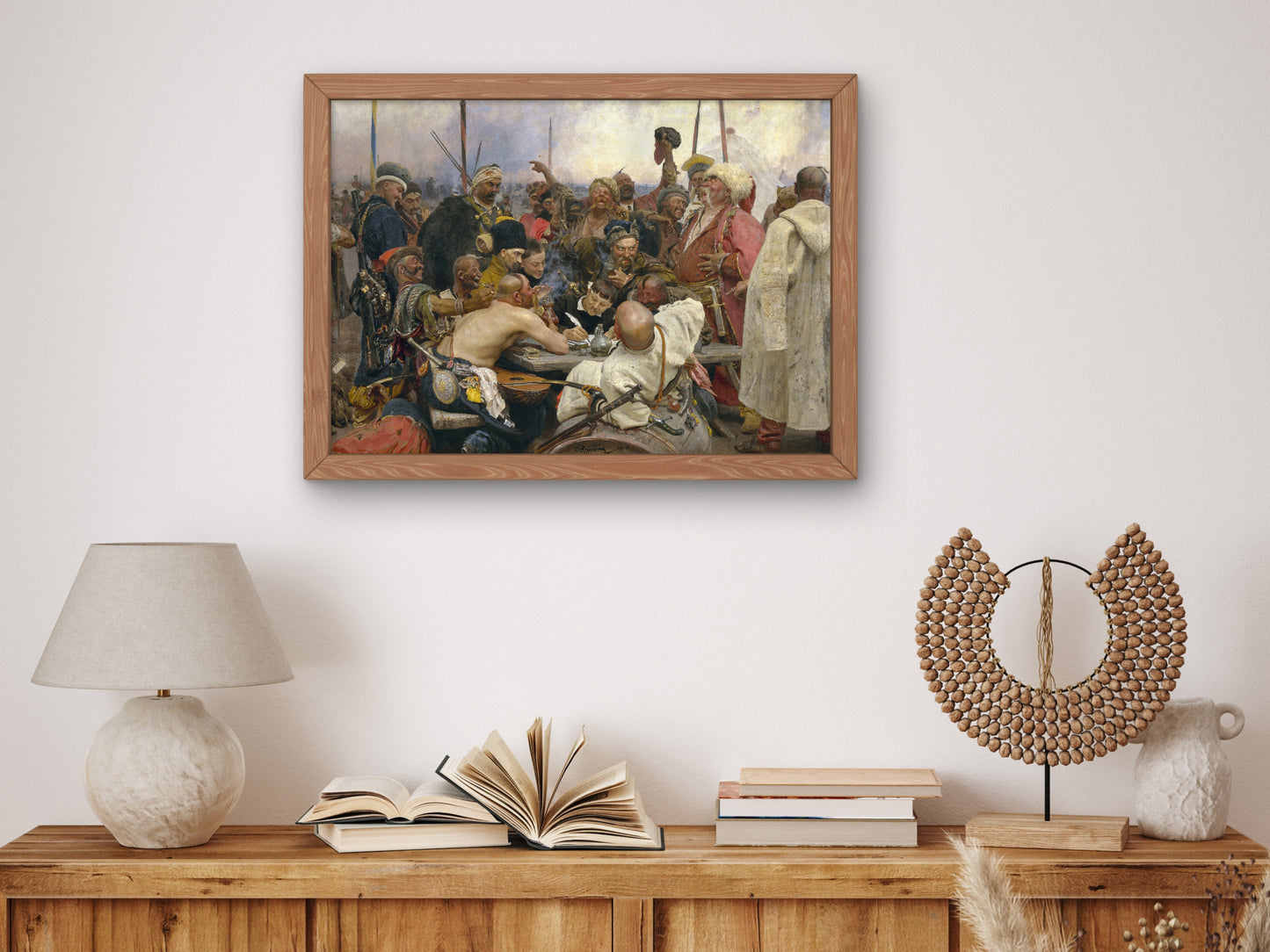 The Reply of the Zaporozhian Cossacks to Sultan Mehmet IV by Ilya Efimovich Repin 1891, Wall Art Print, Fine Art Reproduction