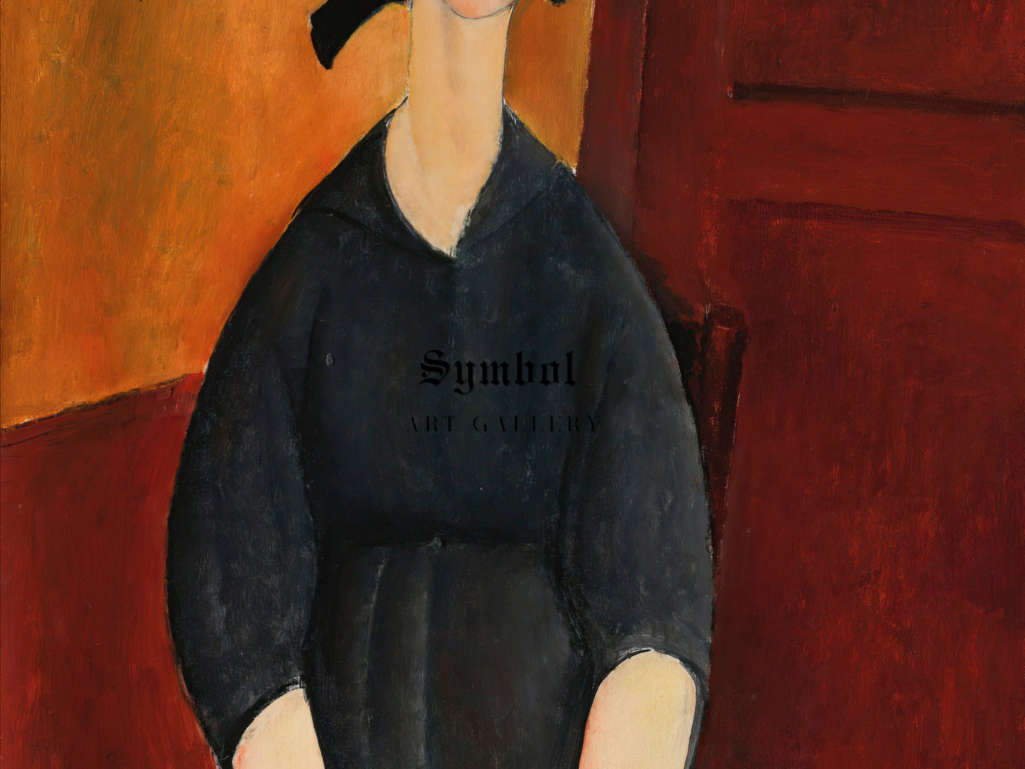 Portrait of Paulette Jourdain by Amedeo Modigliani 1919, Wall Art Print, Fine Art Reproduction, Museum Quality Decor, Poster