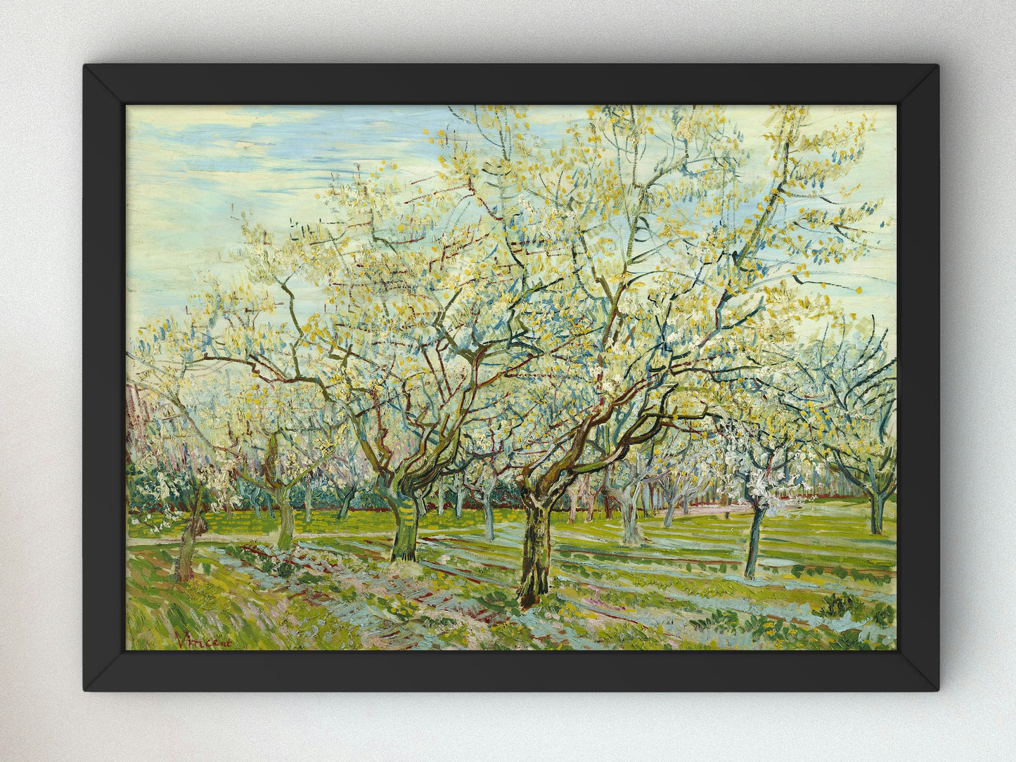 The White Orchard by Vincent van Gogh 1888, Wall Art Print, Fine Art Reproduction, Museum Quality Decor, Poster