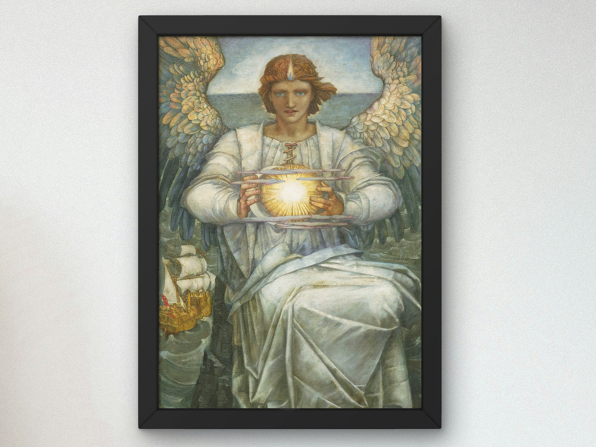 The Angel of the Sea by Edward Reginald Frampton 1906, Wall Art Print, Fine Art Reproduction, Museum Quality Decor, Poster