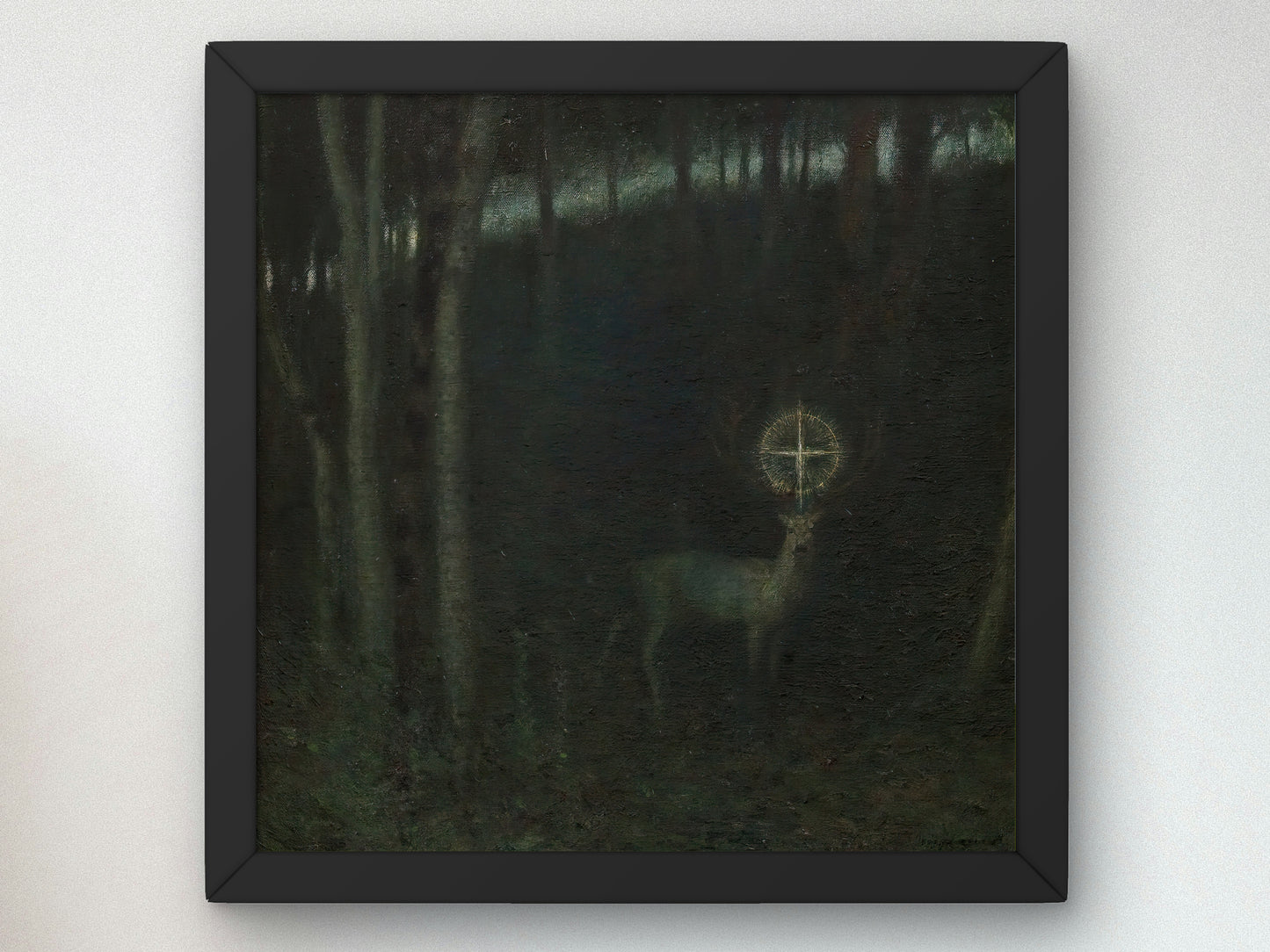 The Vision of Saint Hubert by Franz von Stuck 1890, Wall Art Print, Fine Art Reproduction, Museum Quality Decor, Poster